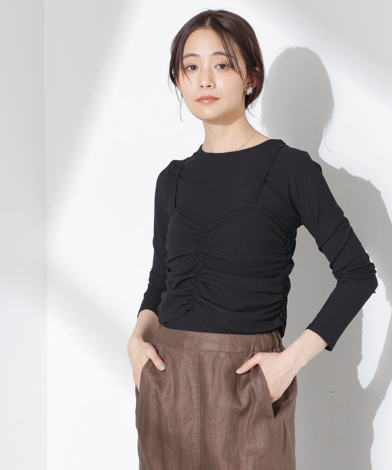 まゆゆ　　ビスチェ ビスチェデザインシャツワンピース | LVEU.（ラブユ.）