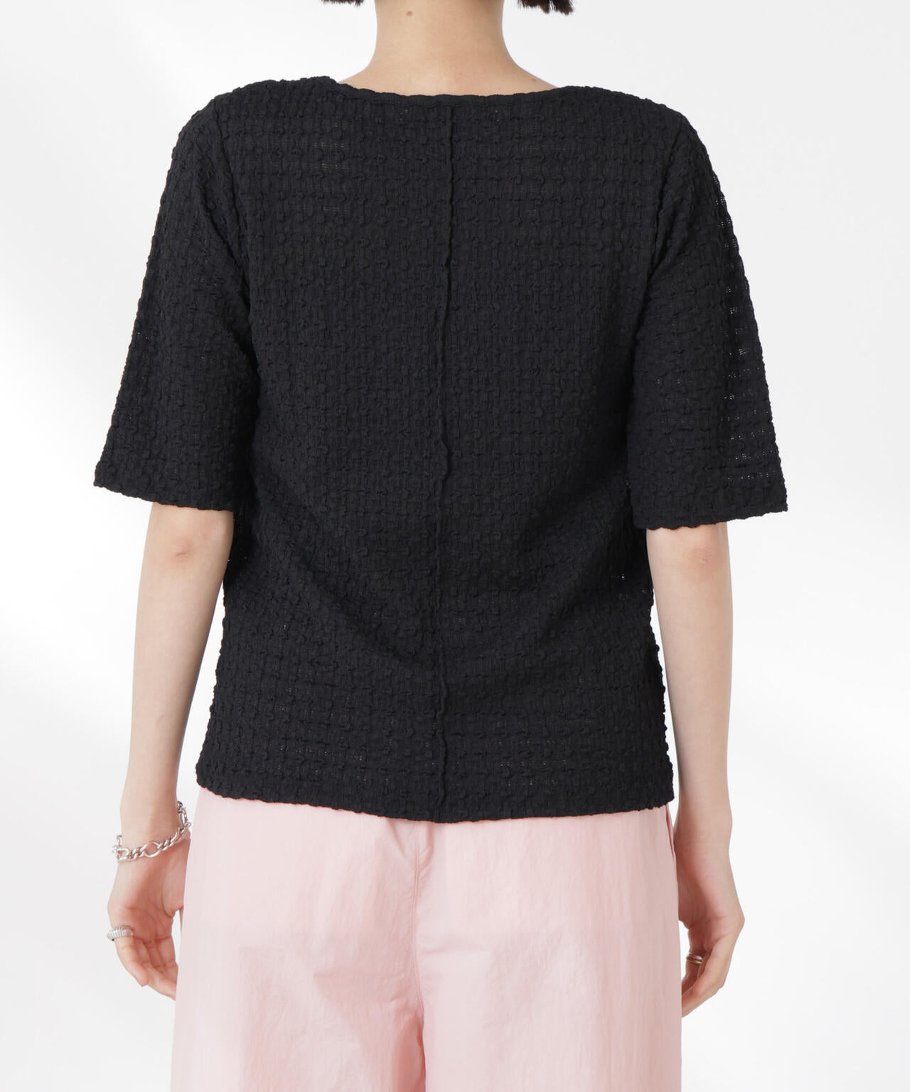 カットサッカークルーネックTシャツ 6735124333