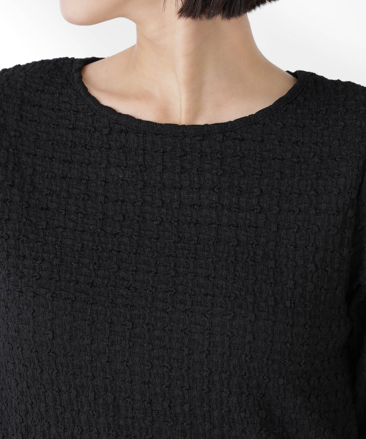 カットサッカークルーネックTシャツ 6735124333