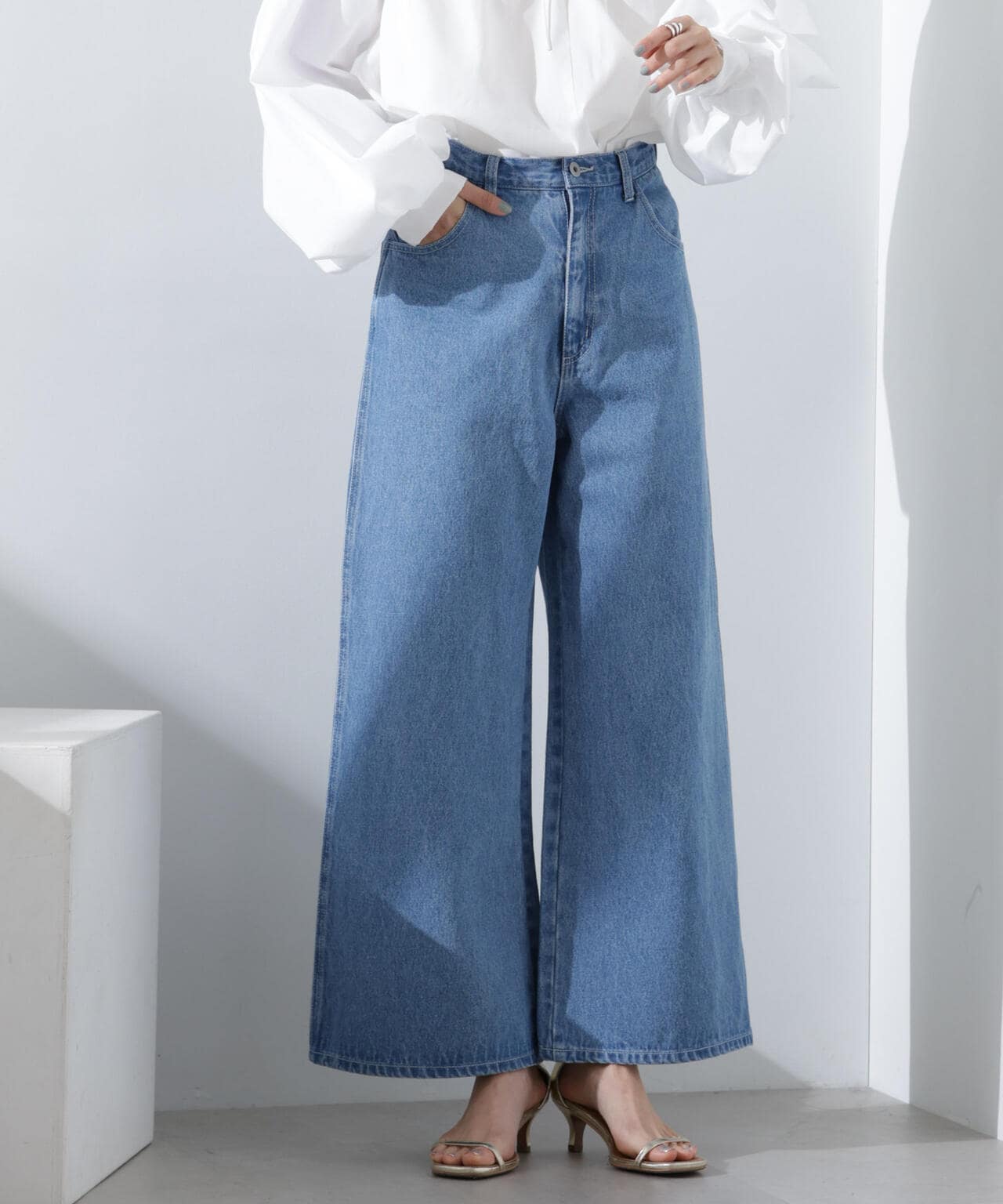 ワイド デニム パンツ（ セットアップ 可）