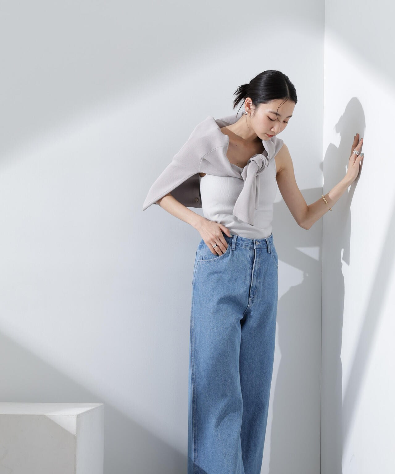 ワイド デニム パンツ（ セットアップ 可）