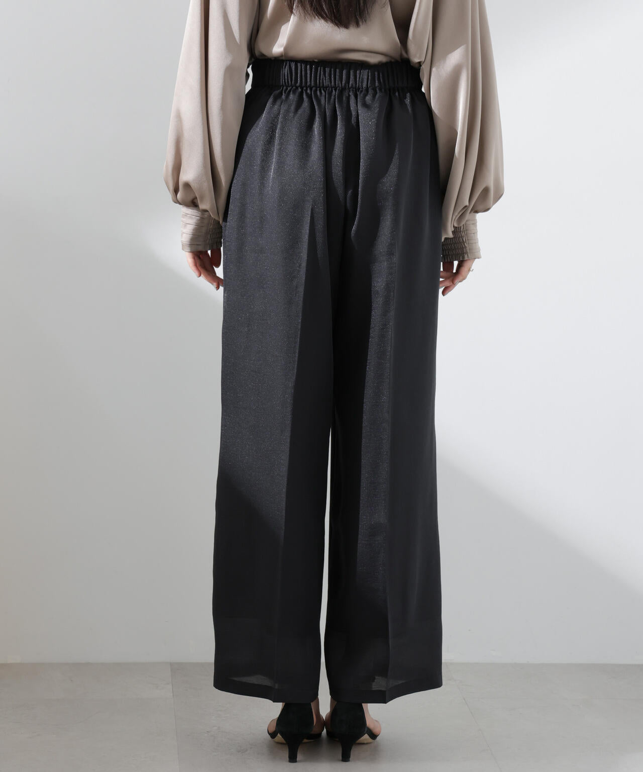 シアーヘムタックワイドパンツ 6735127312