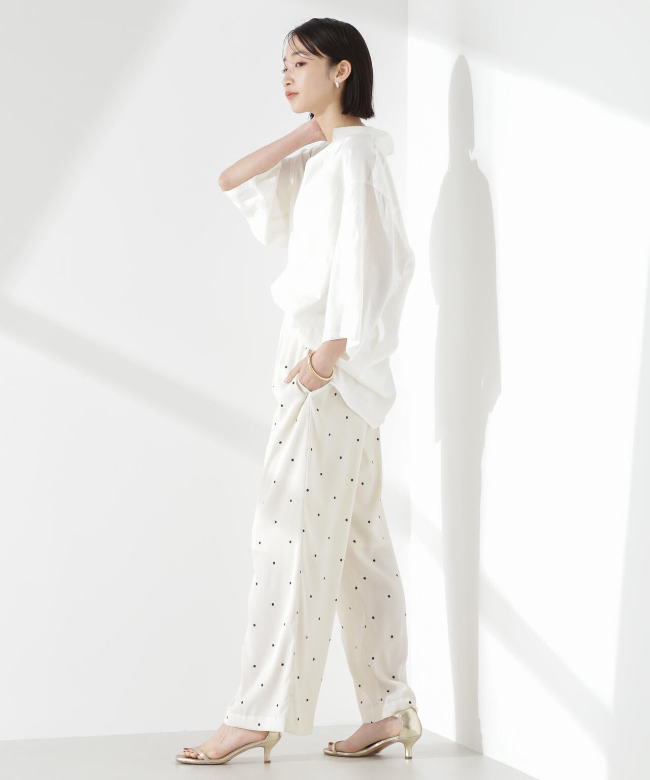 ドット リラクシー ワイドパンツ ( セットアップ 可)