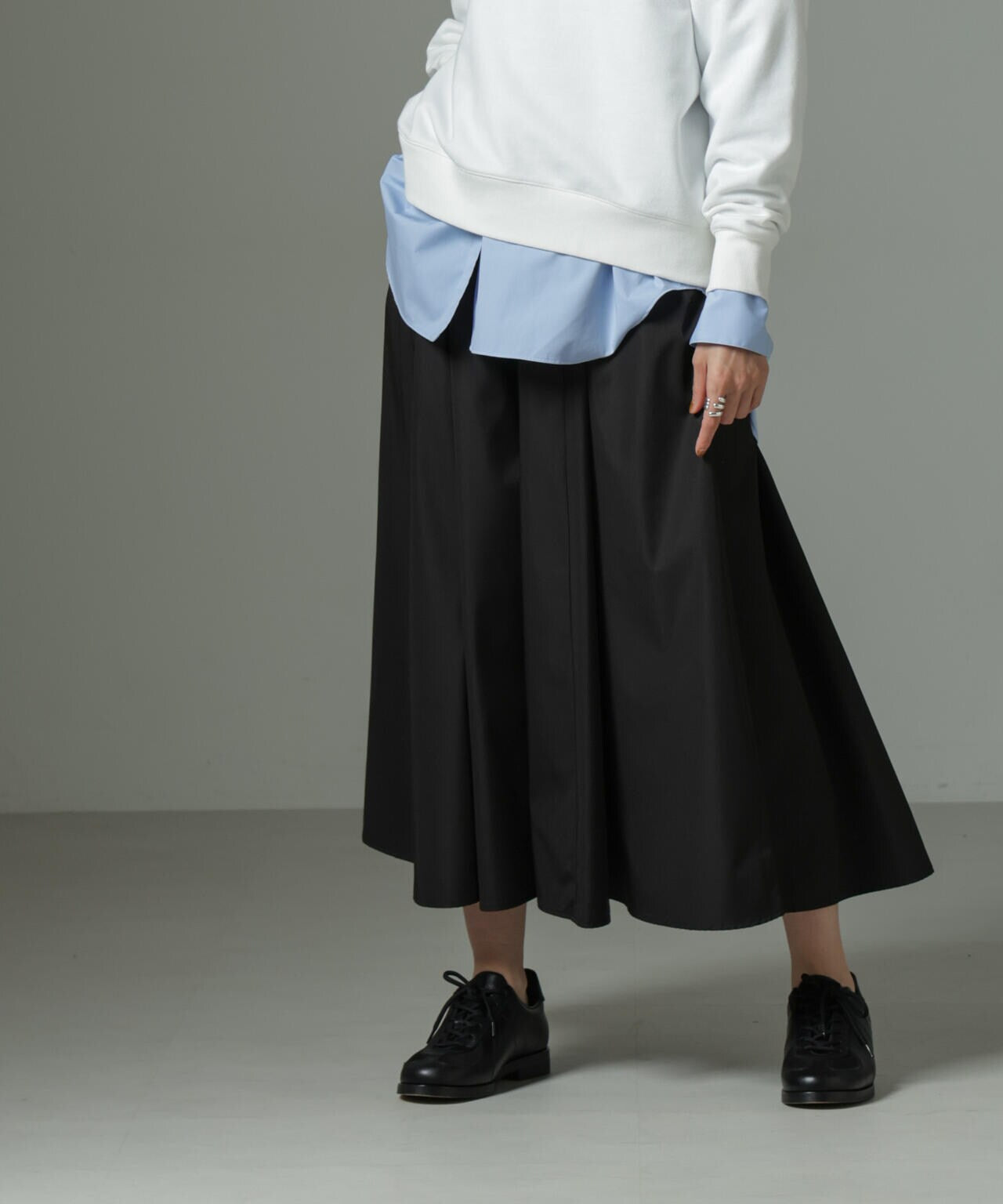 ウェストゴム ギャザー スカート