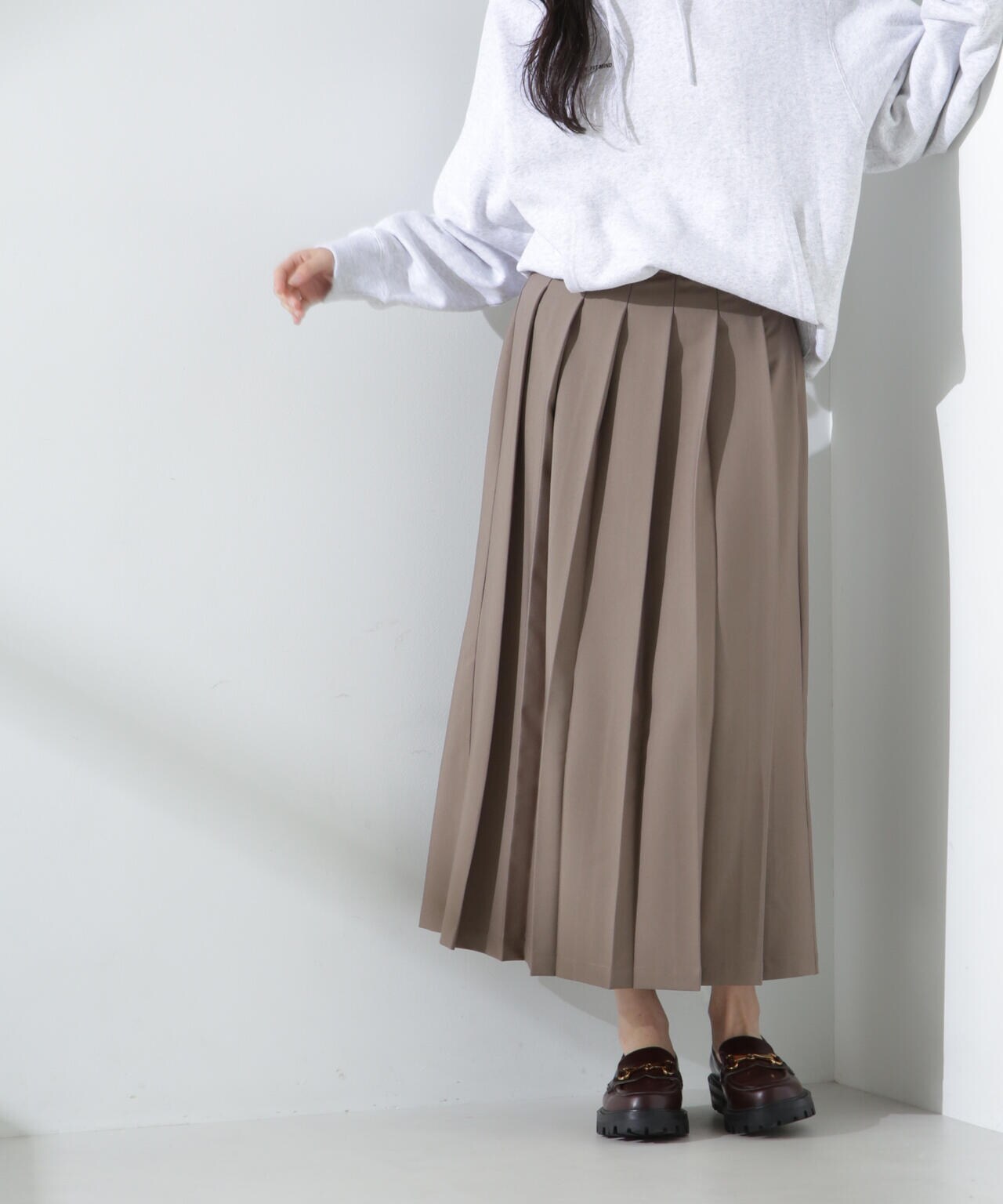 フロントプリーツスカート 6735130302