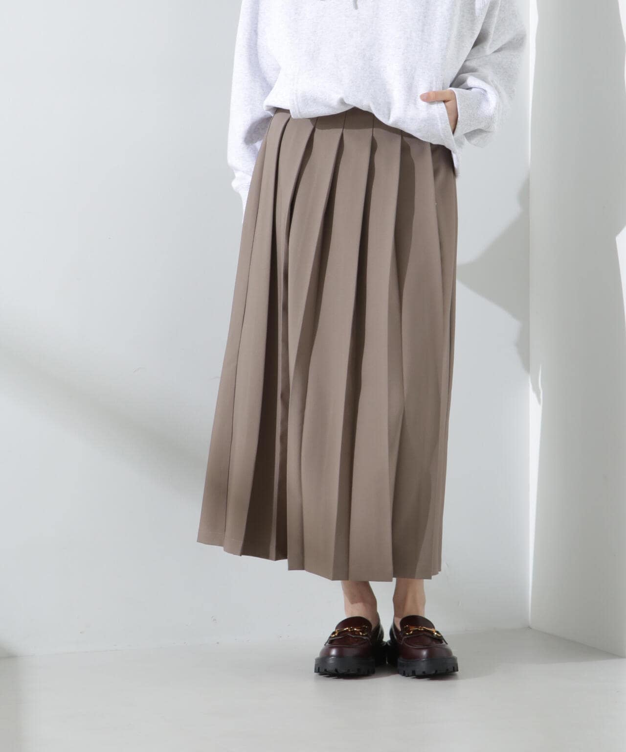 フロントプリーツスカート 6735130302