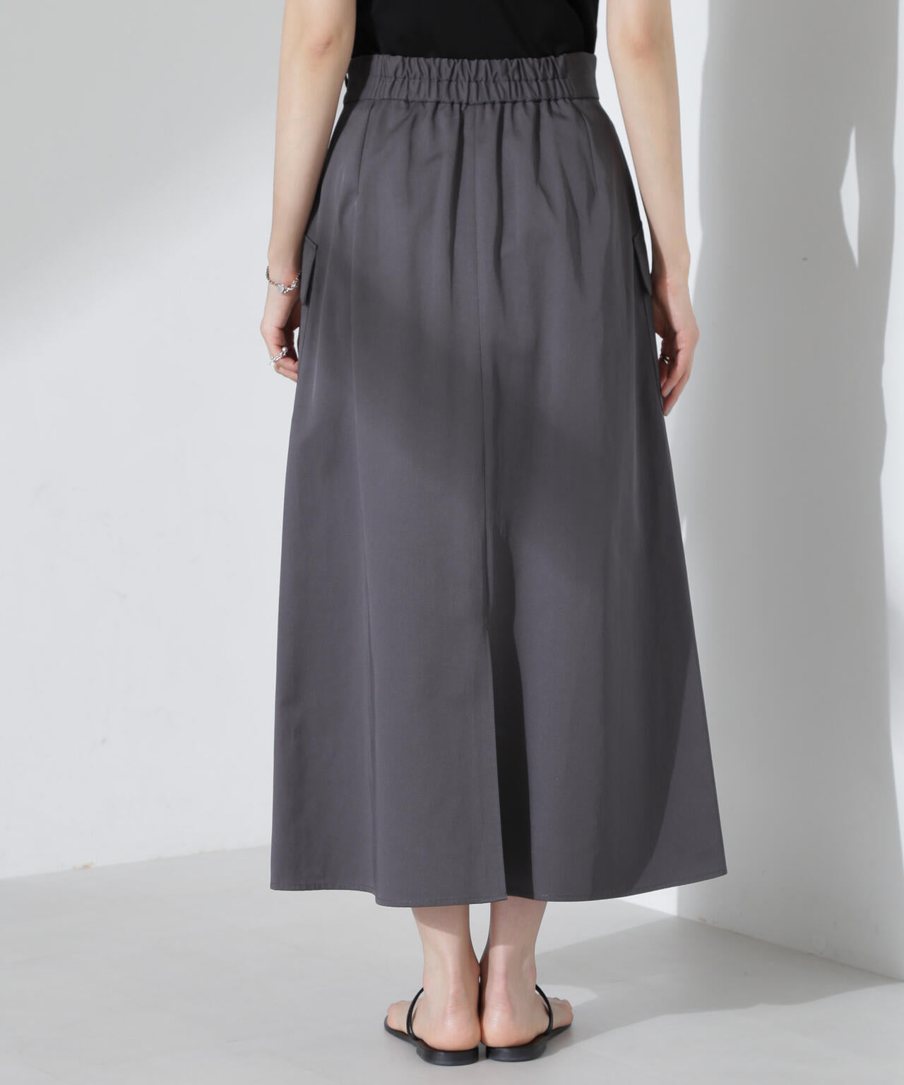 フラップポケットフレアスカート 6735130310