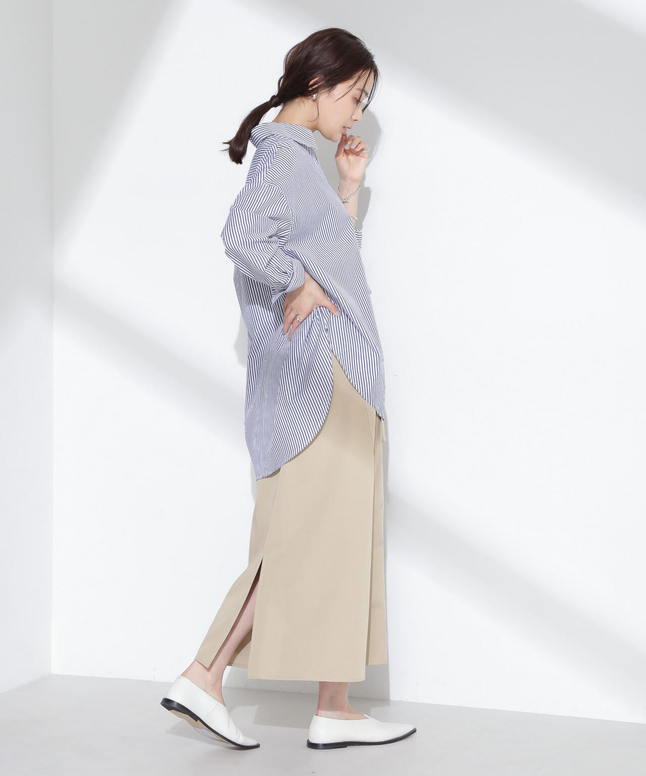 フラップポケットフレアスカート 6735130310