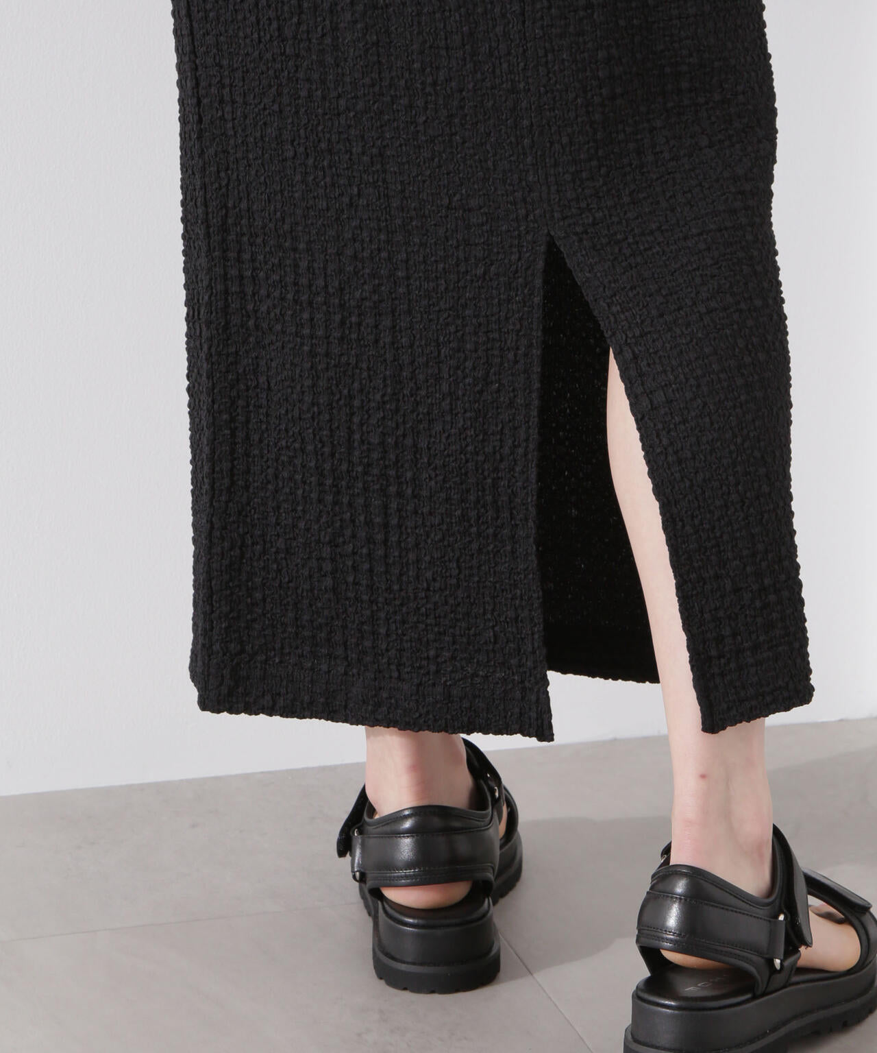 シャーリングジャガードカットナロースカート(セットアップ可) 6735130316