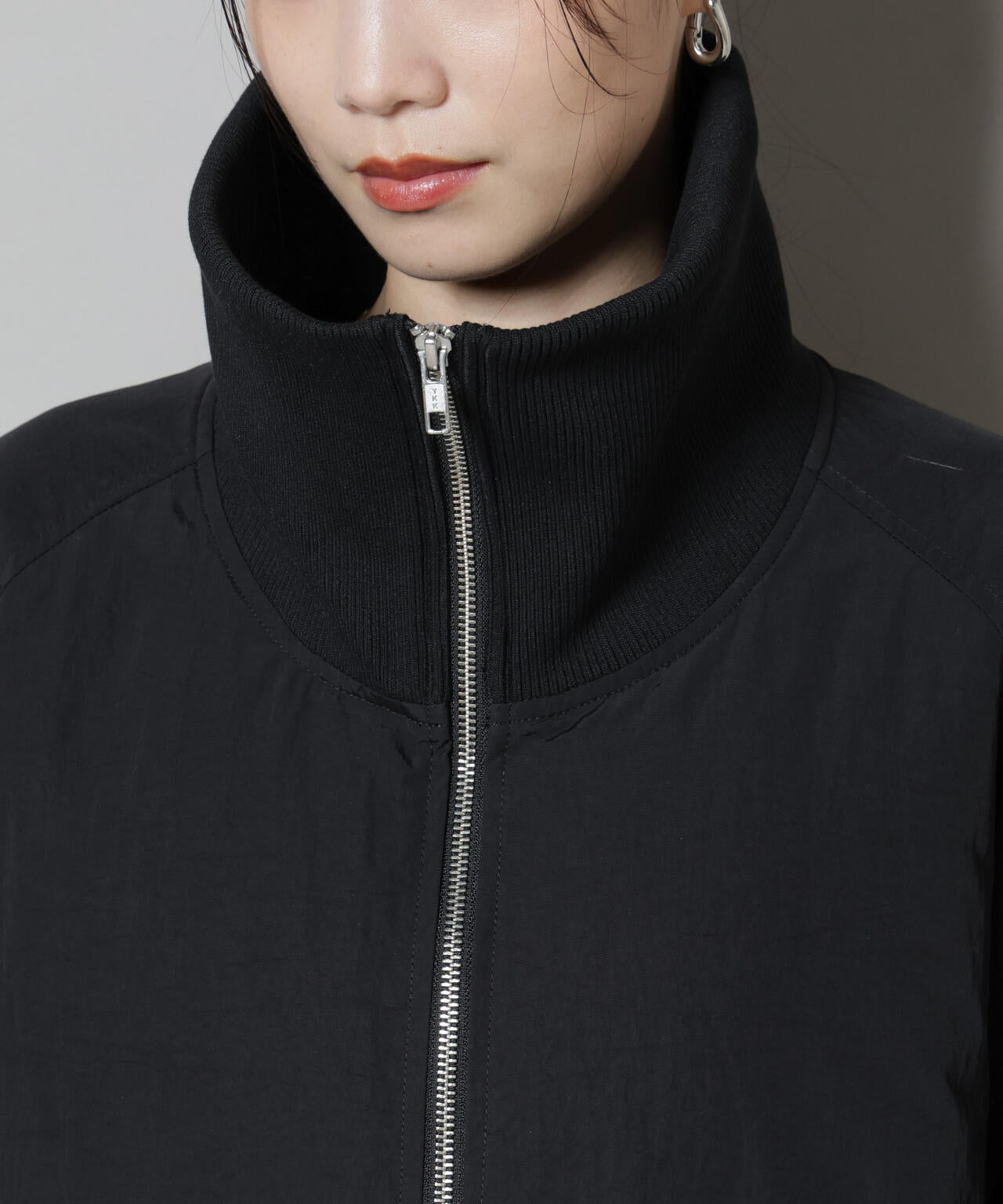 撥水加工・機能中綿 ジップアップリブロングコート 6735211300