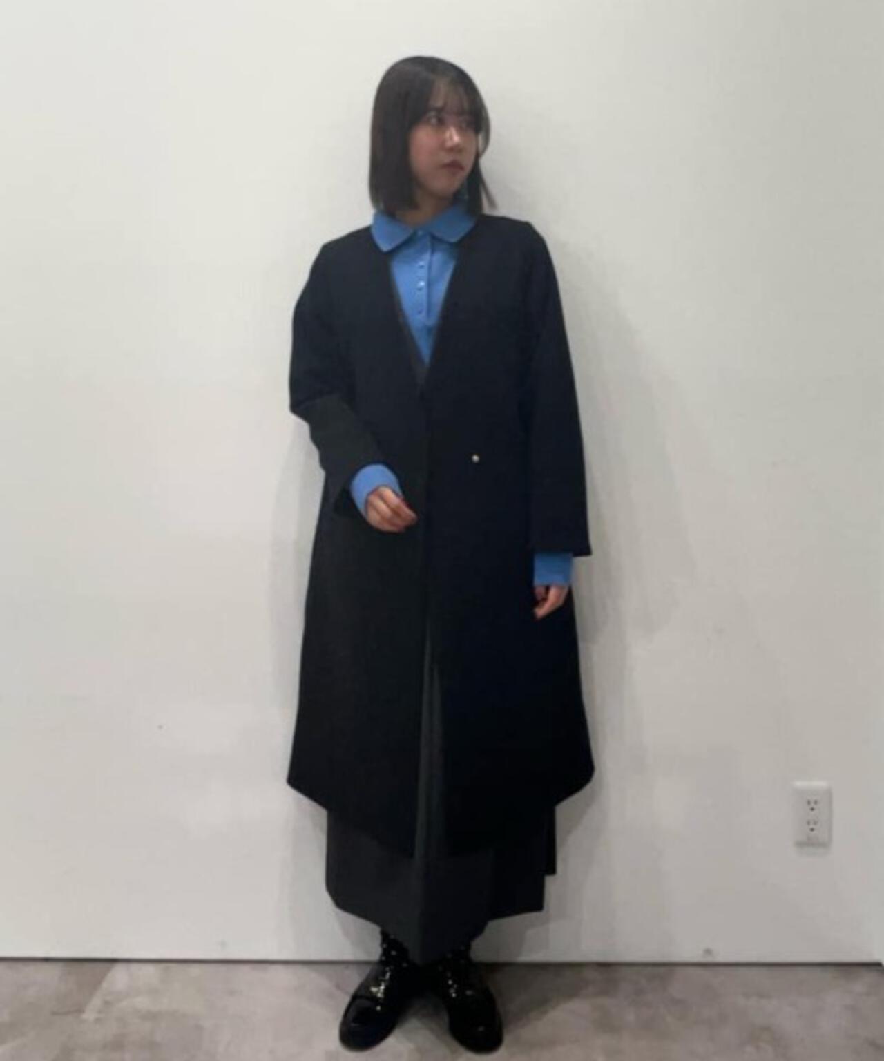 Vネックノーカラーコート 6735211302