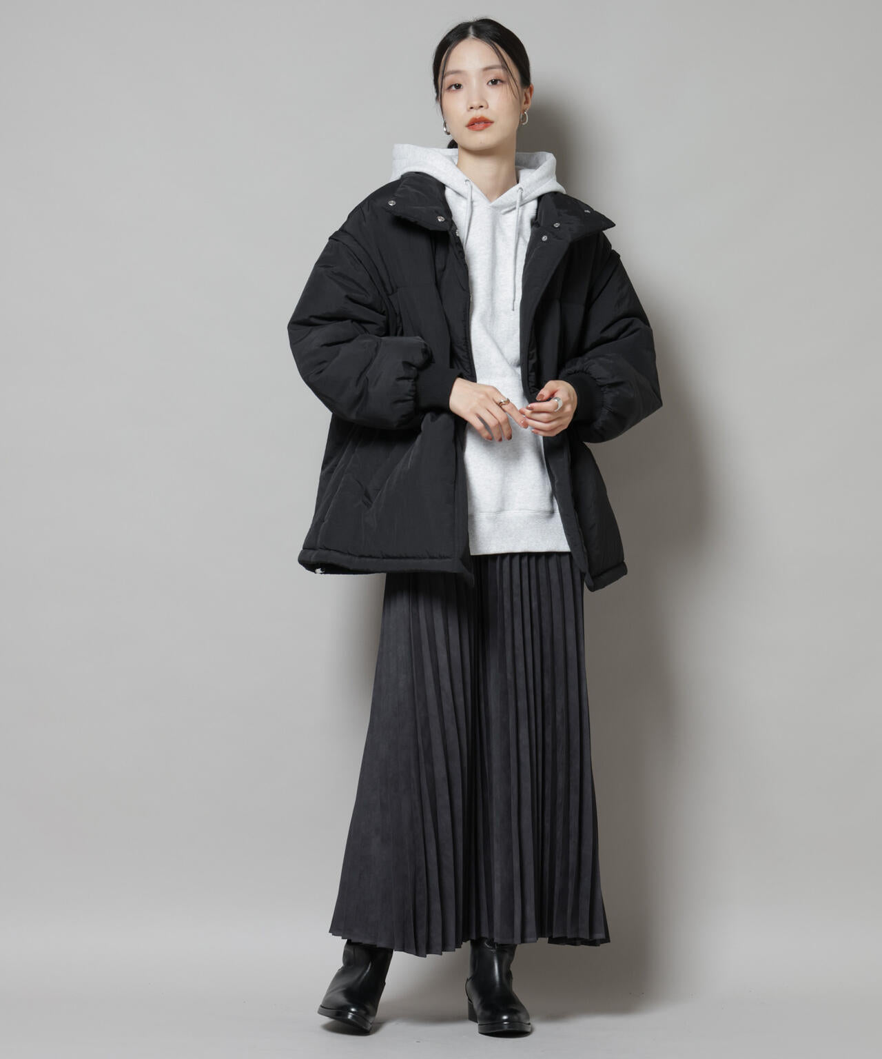 撥水加工 ・ 機能中綿 2way ベスト ＆ スタンド ジップ ブルゾン