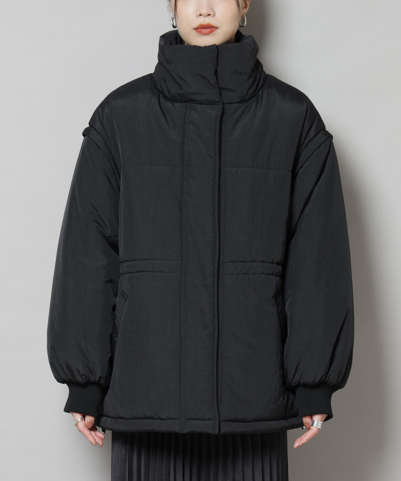 撥水加工・機能中綿 ２wayベスト＆スタンドジップブルゾン 6735211304