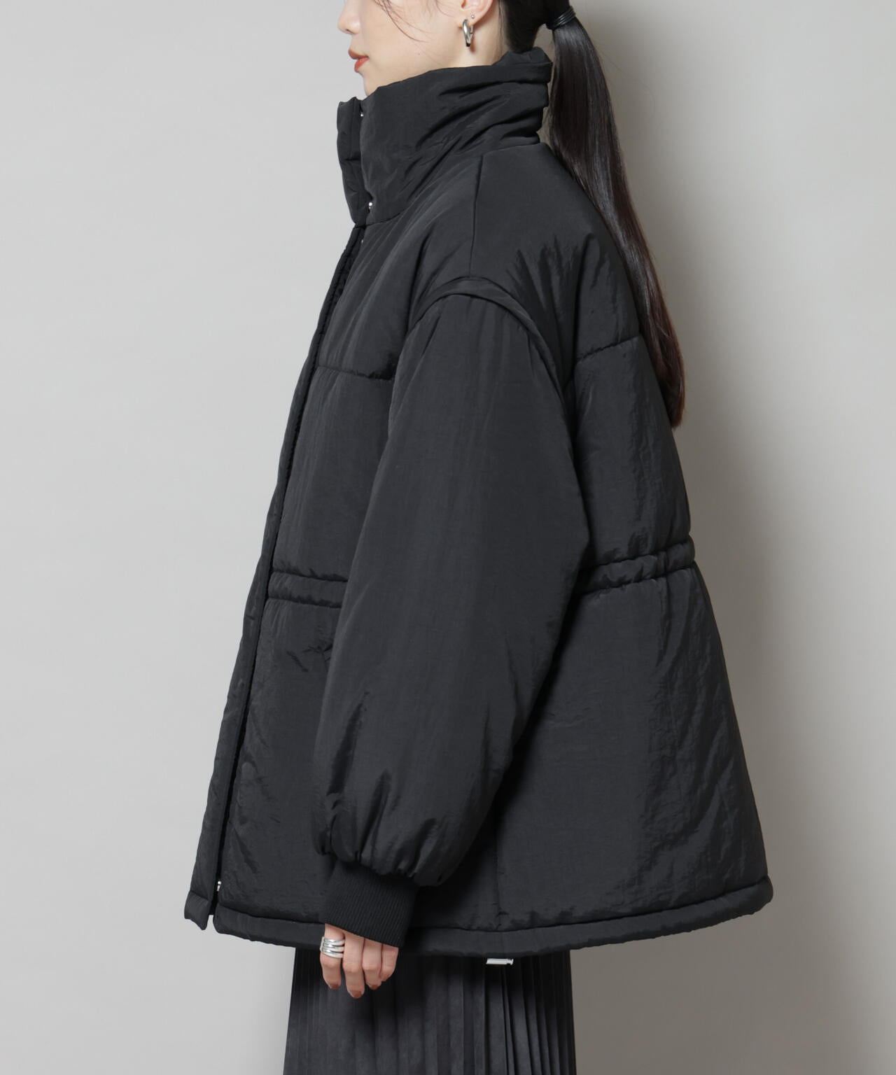 撥水加工 ・ 機能中綿 2way ベスト ＆ スタンド ジップ ブルゾン