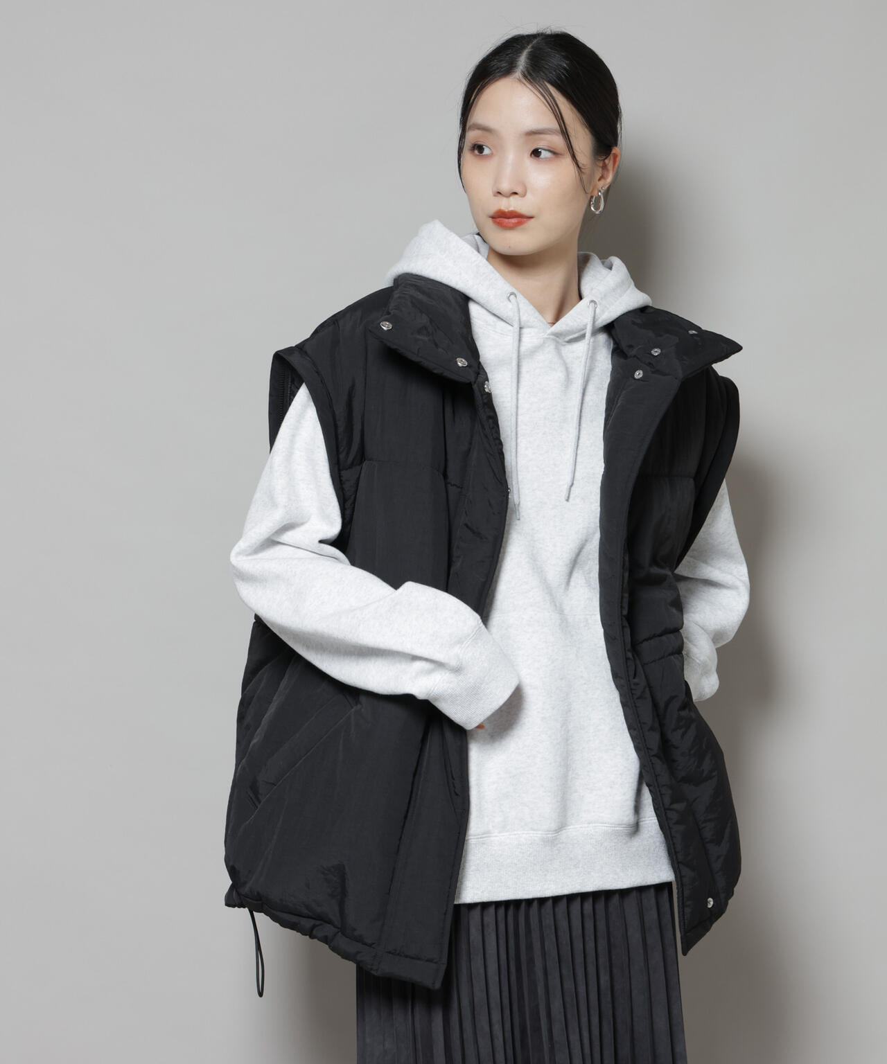 撥水加工 ・ 機能中綿 2way ベスト ＆ スタンド ジップ ブルゾン