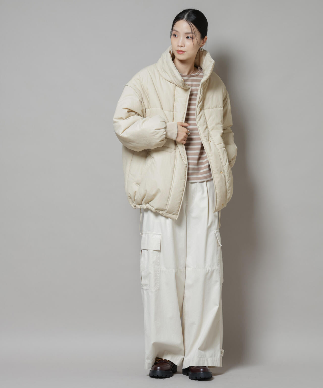 撥水加工・機能中綿 ２wayベスト＆スタンドジップブルゾン 6735211304