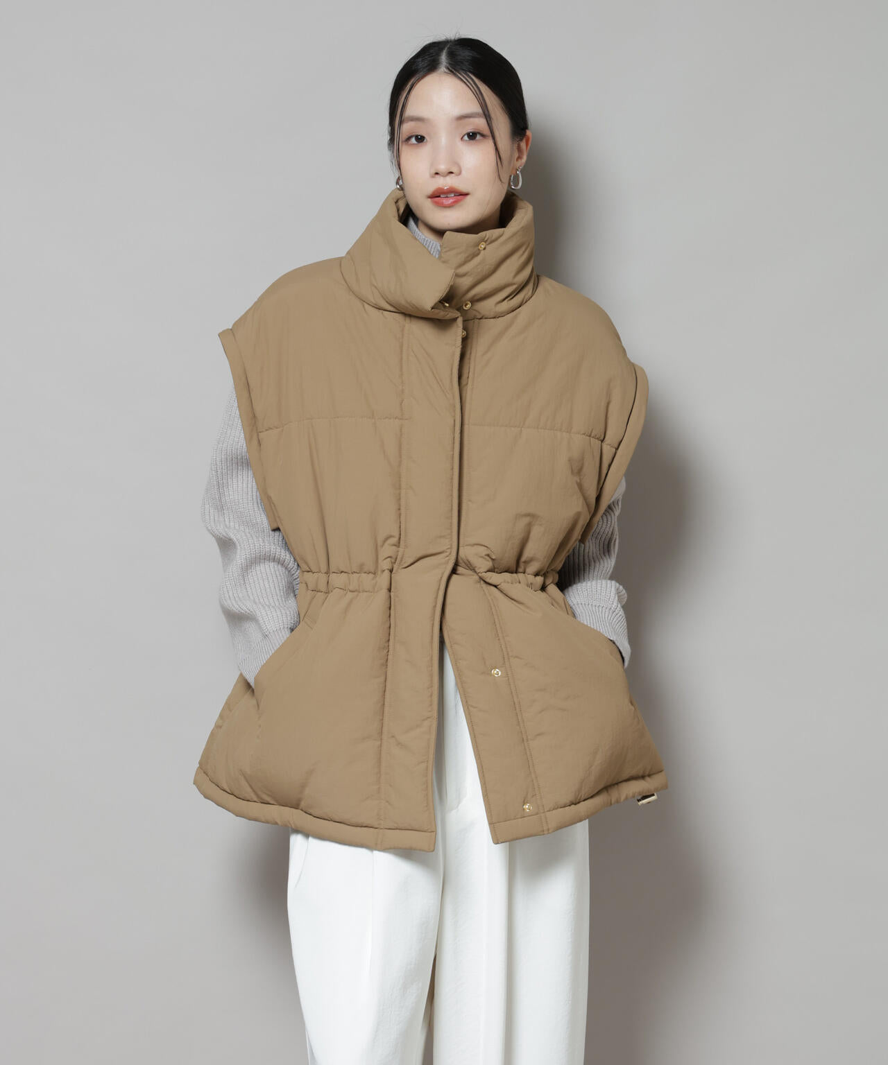 撥水加工・機能中綿 ２wayベスト＆スタンドジップブルゾン 6735211304