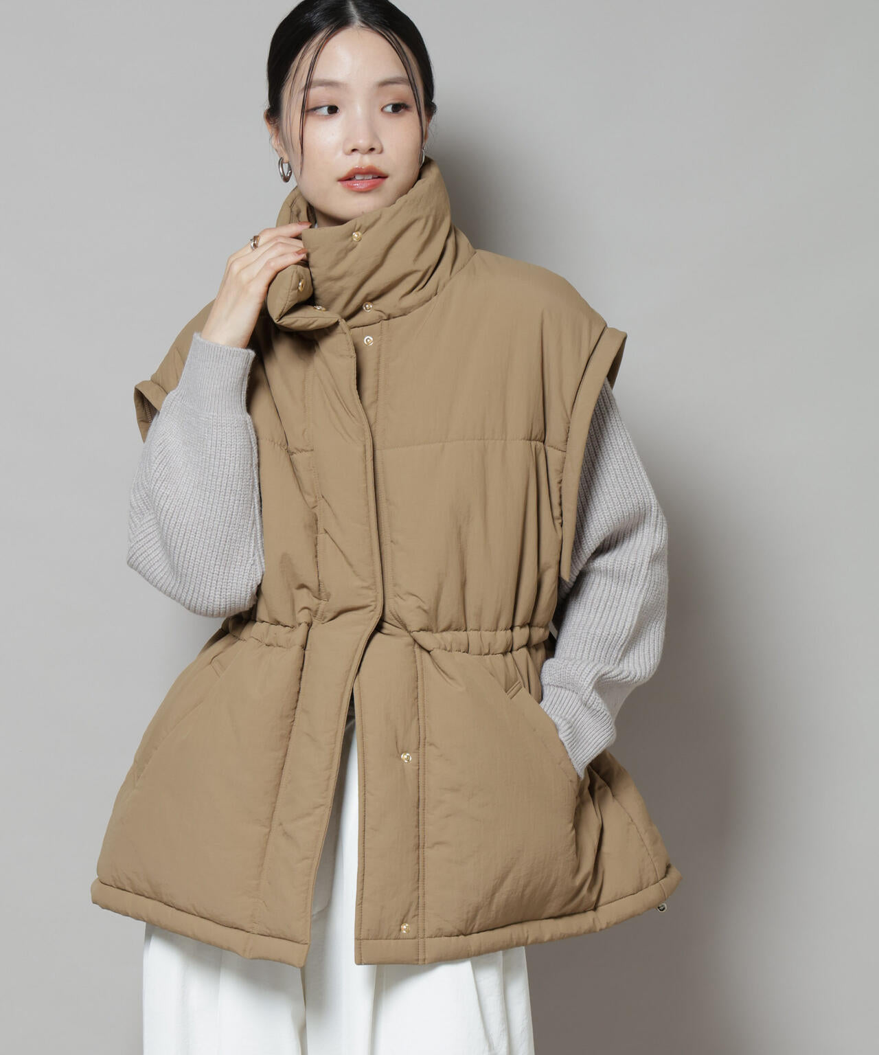 撥水加工・機能中綿 ２wayベスト＆スタンドジップブルゾン 6735211304