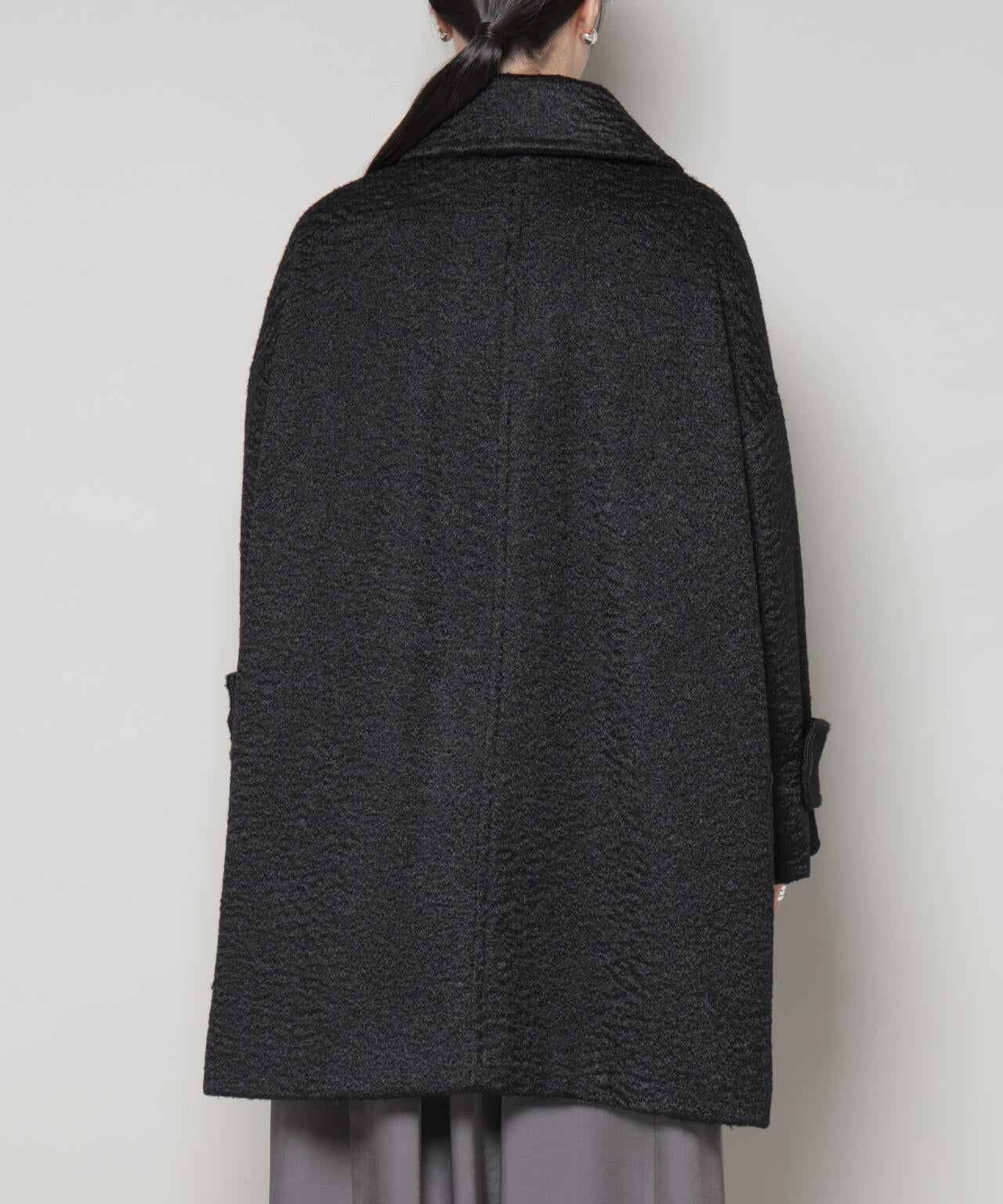 ブークレ スタンドカラー ミドルコート