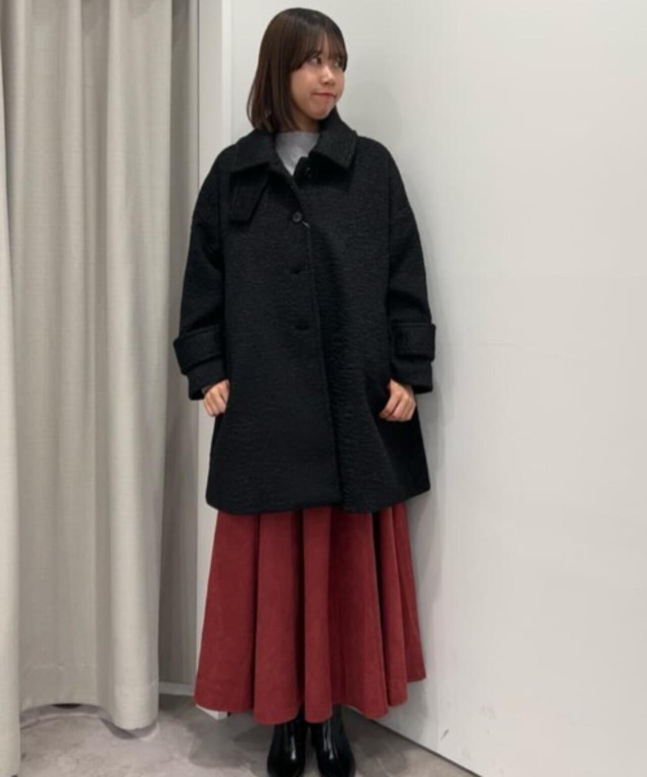 ブークレ スタンドカラー ミドルコート