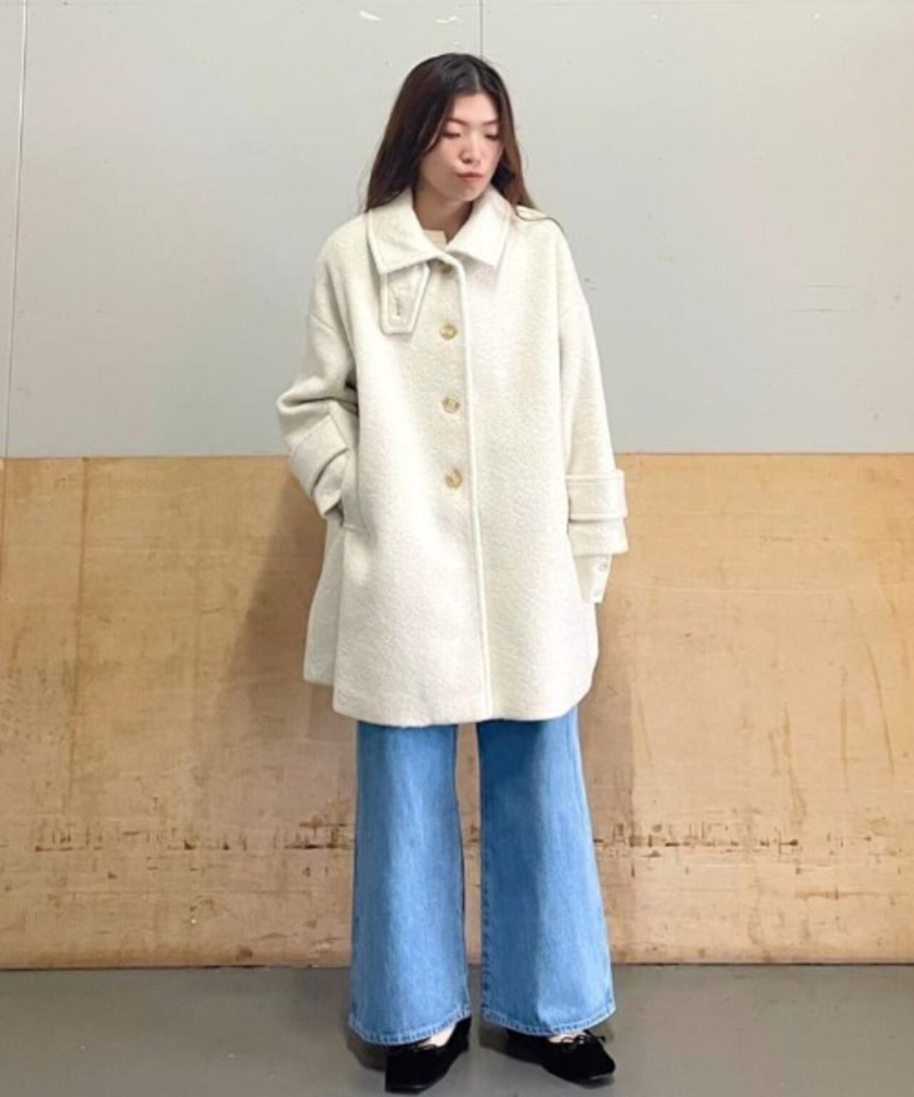 ナノユニバース（NANO universe）/ブークレスタンドカラーミドルコート ブークレ スタンドカラー ミドルコート