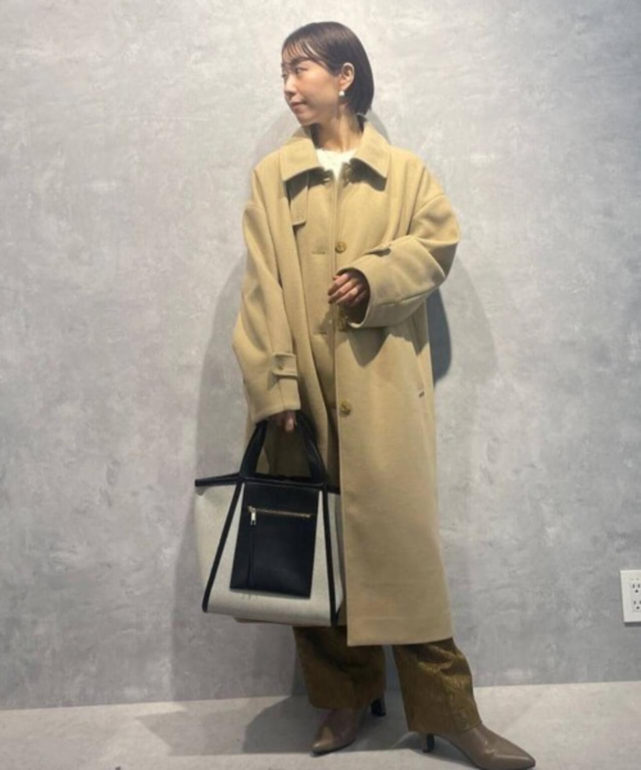 メルトンジャージーステンカラーコート 6735211310