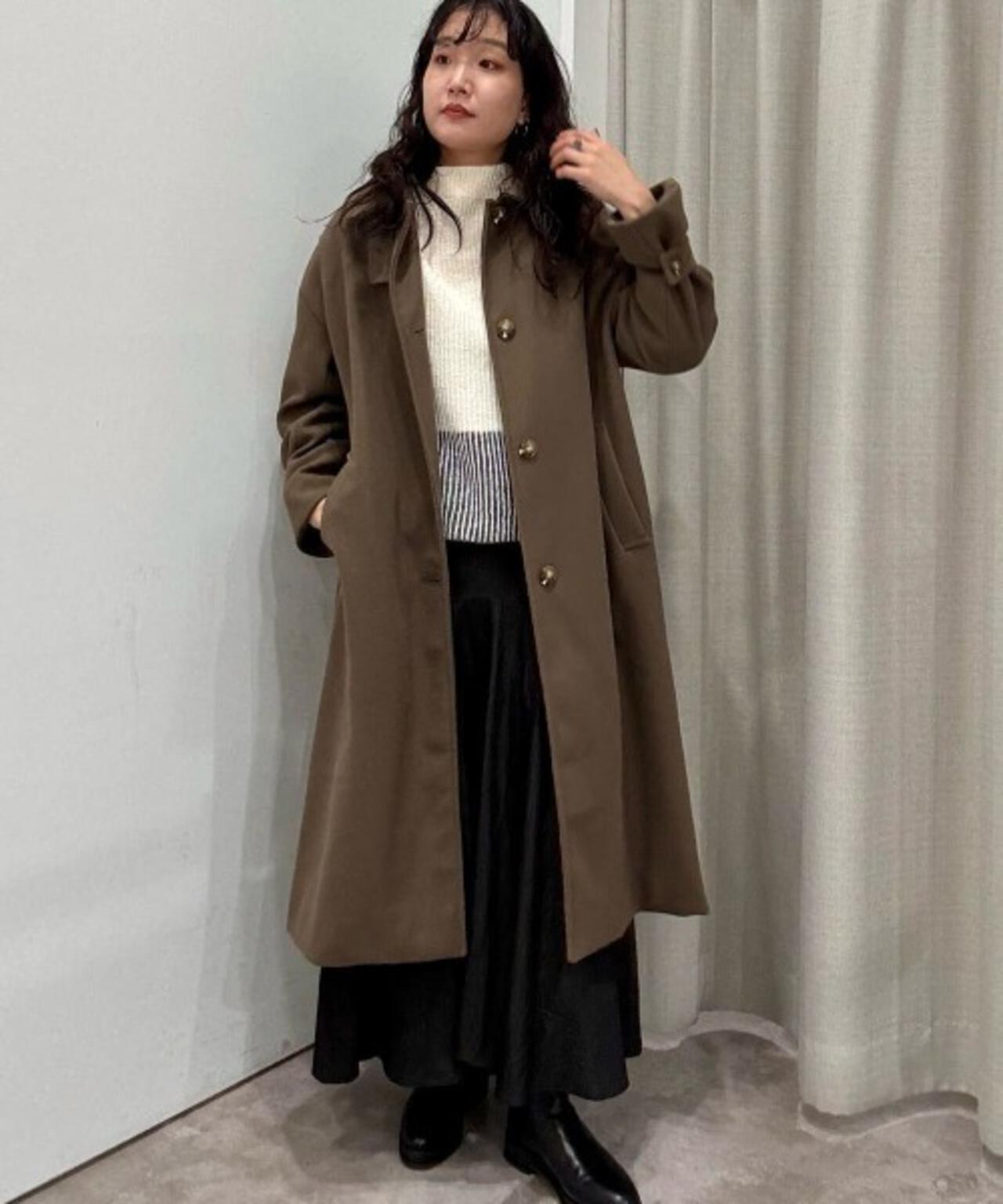 メルトンジャージーステンカラーコート 6735211310