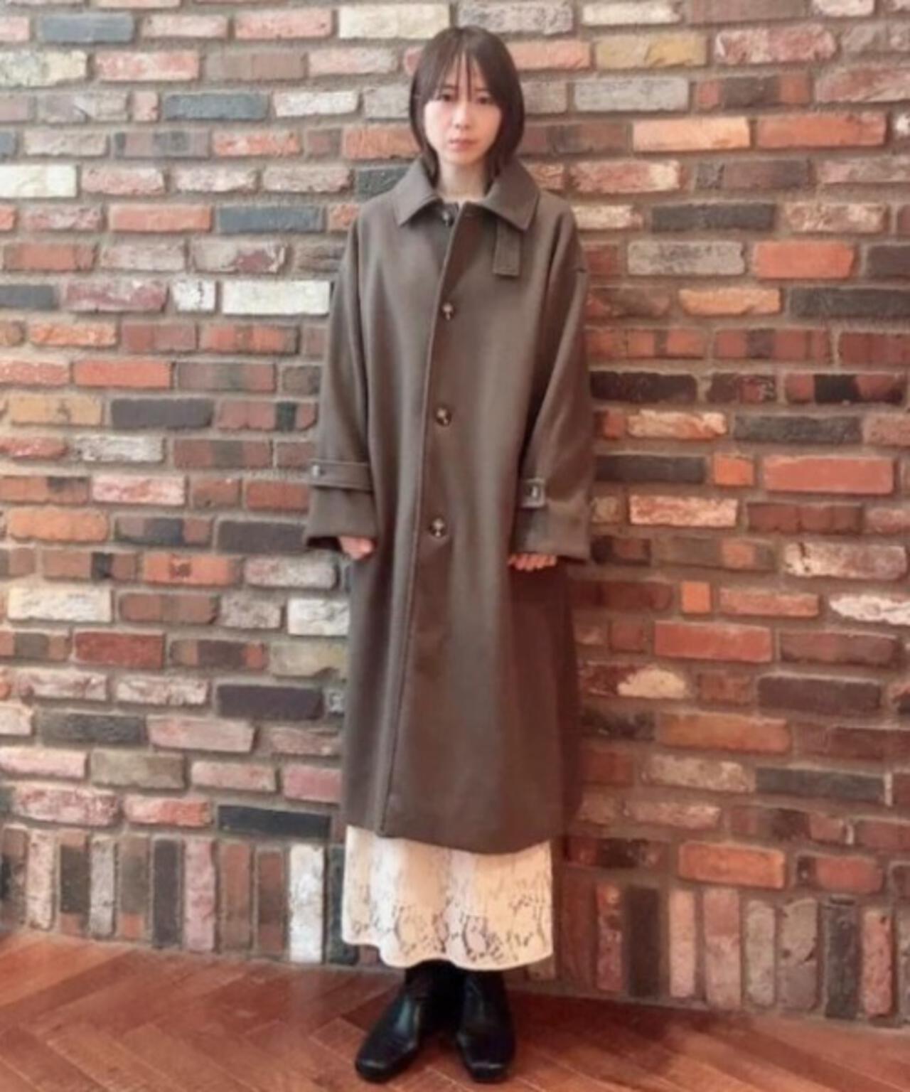 メルトン ジャージー ステンカラーコート