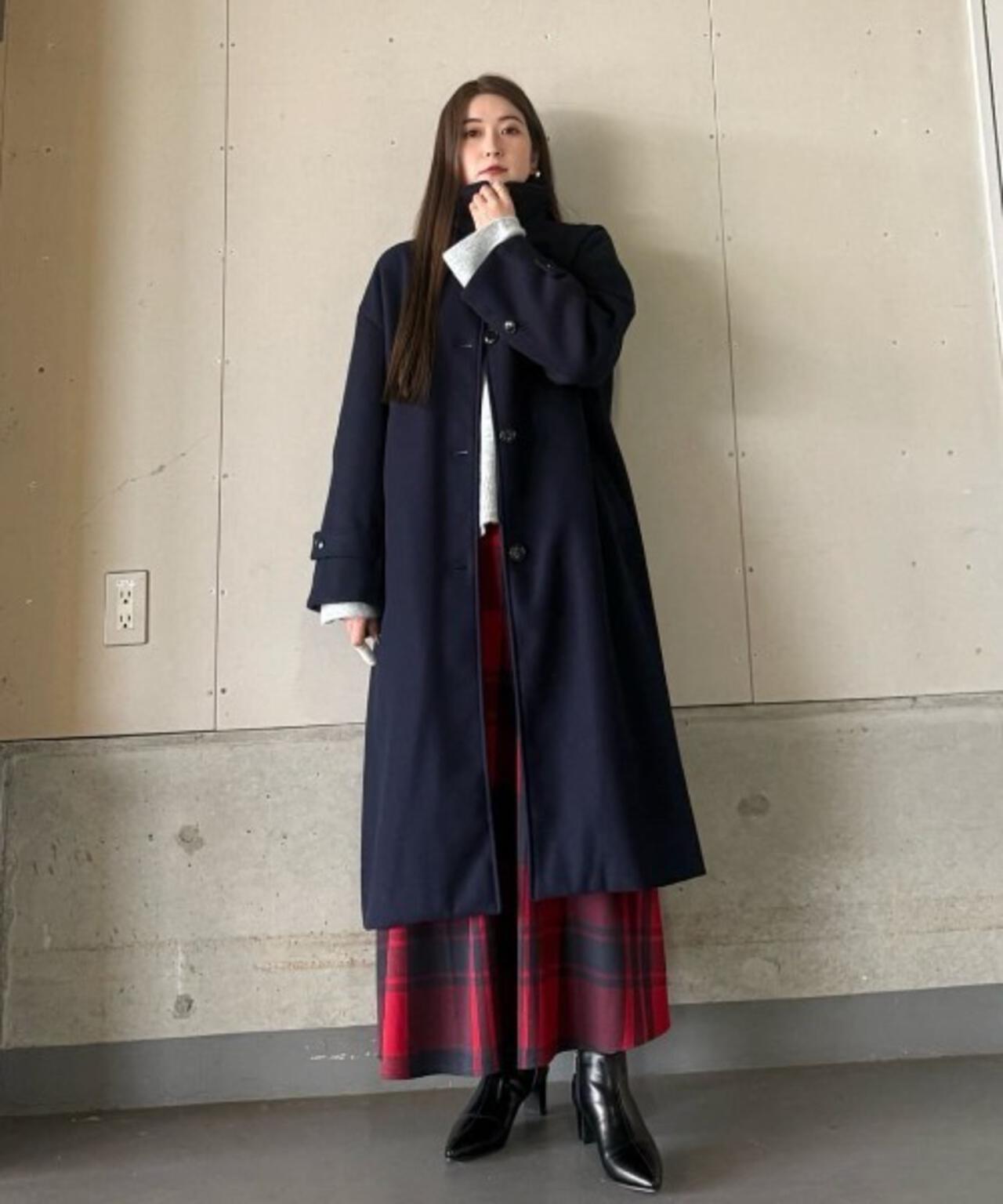 メルトン ジャージー ステンカラーコート