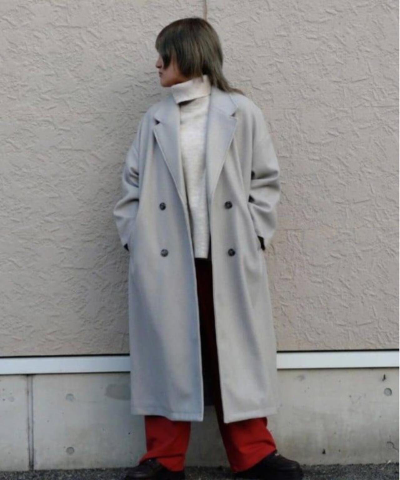 メルトンジャージーチェスターロングコート 6735211311