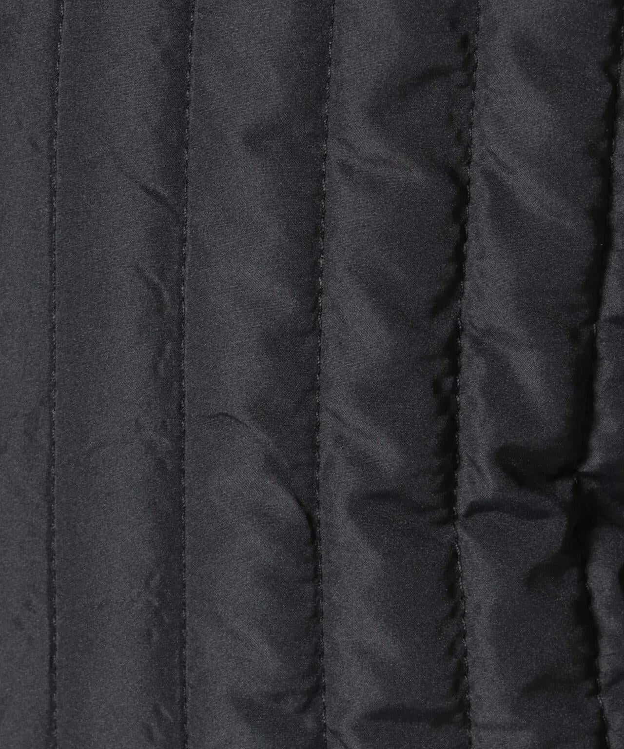 撥水加工 中綿キルティングウエストドロストノーカラーコート 6735211312