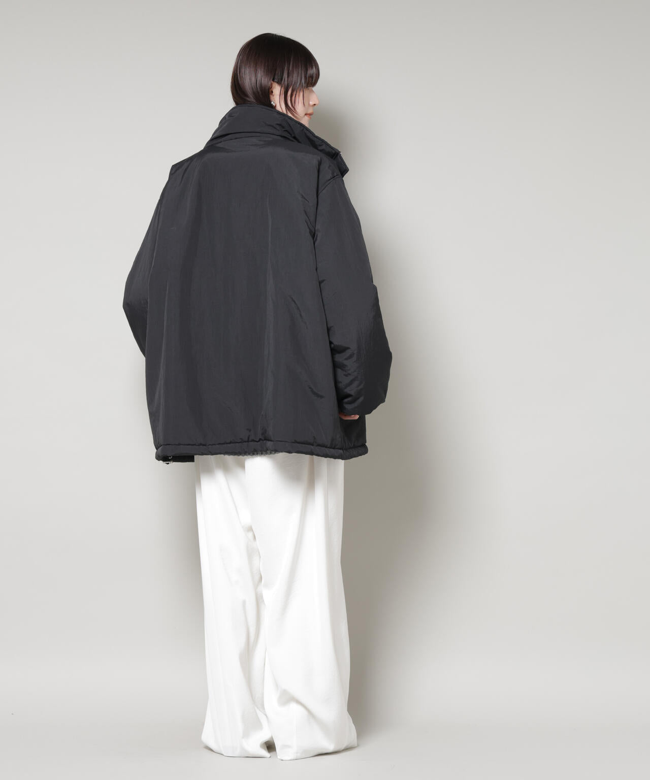 撥水加工 中綿スタンドオーバージップブルゾン 6735212300