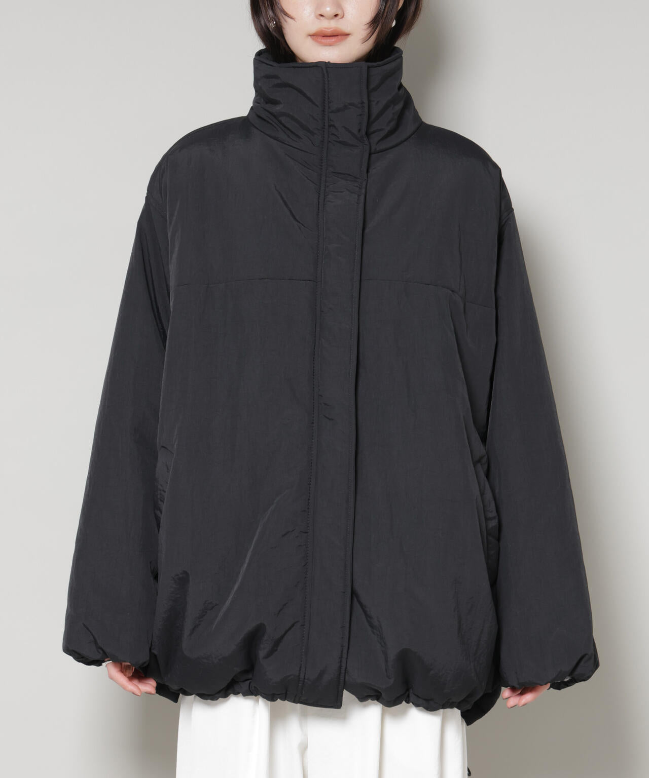 撥水加工 中綿スタンドオーバージップブルゾン 6735212300