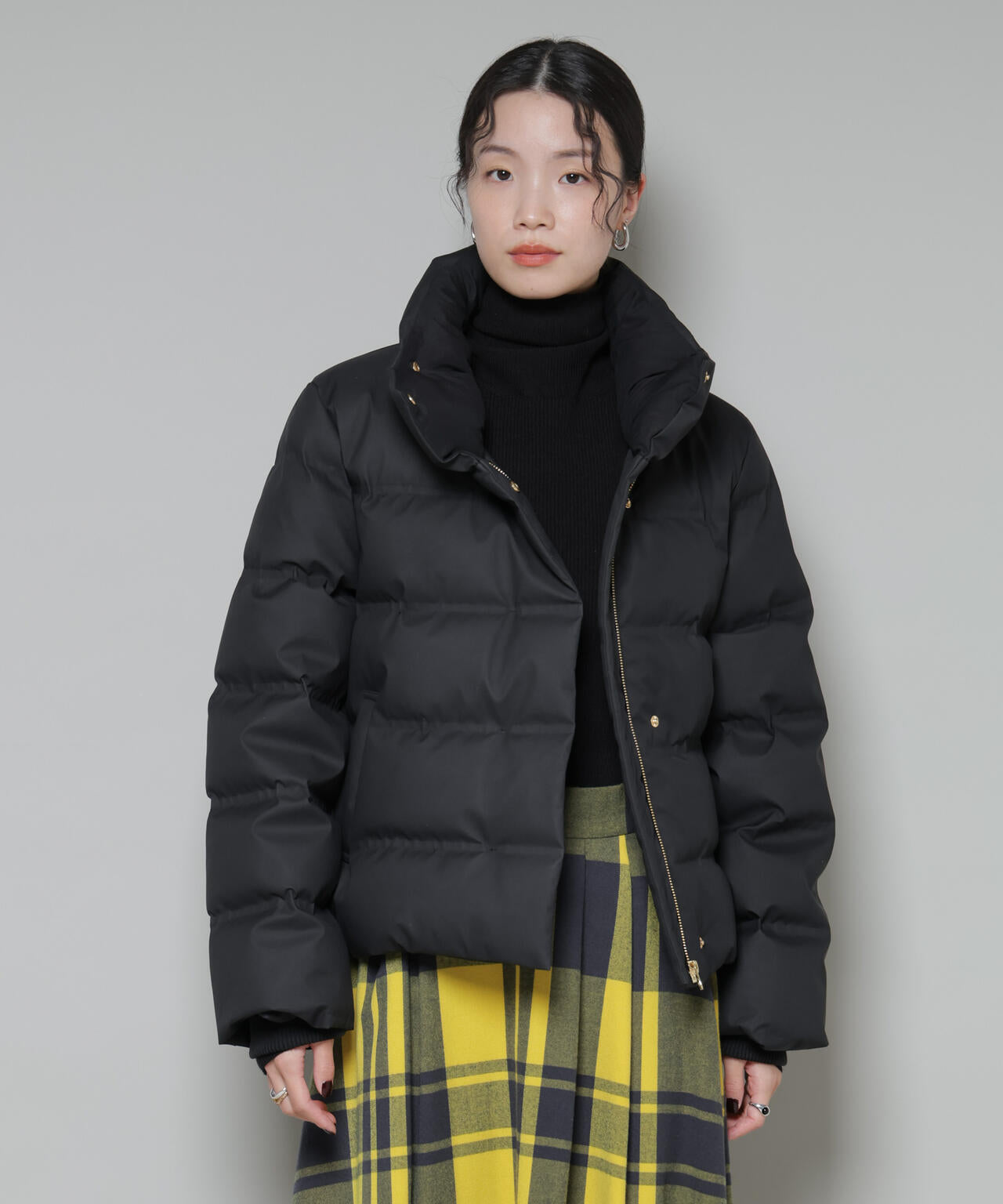 ボリュームネック ダウンショートコート