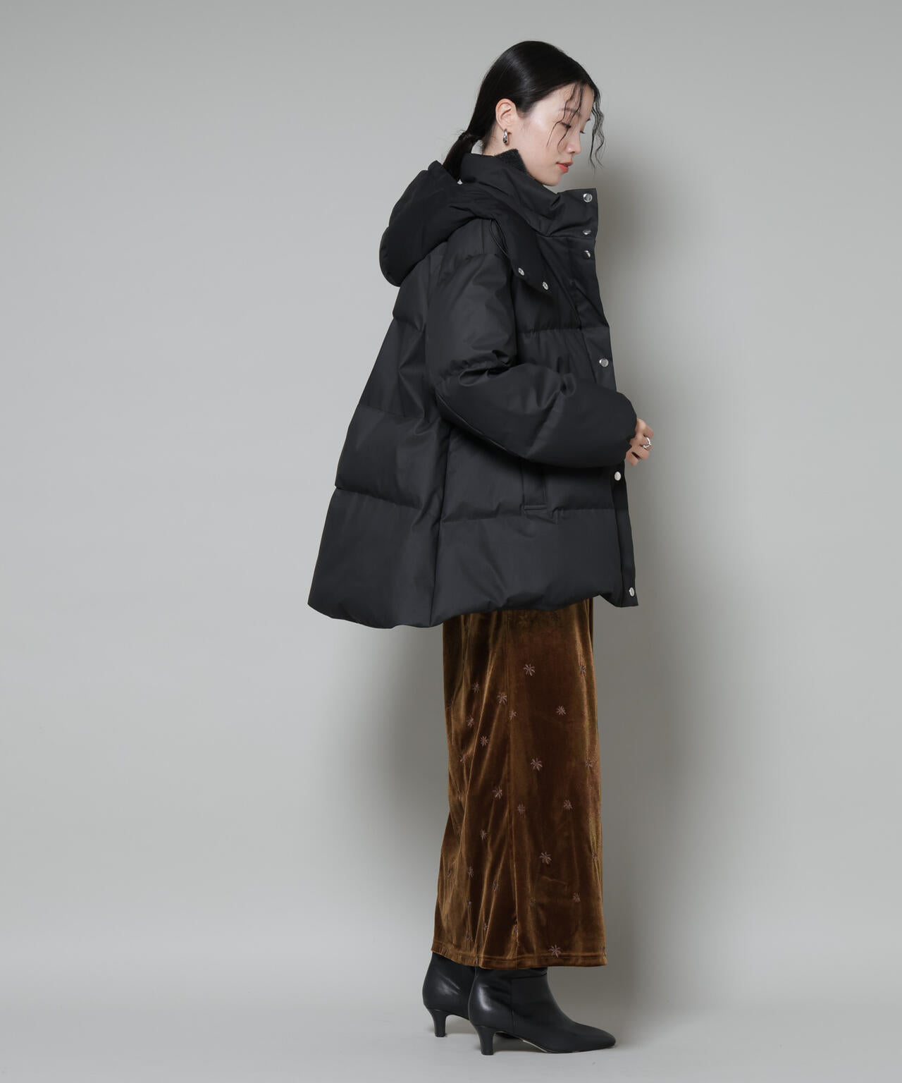 Aラインミドルダウンコート 6735214305