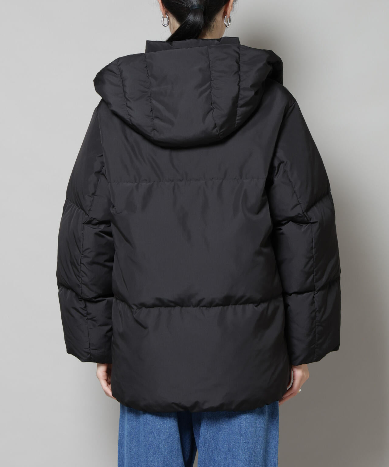 撥水加工 フード ショート ダウン コート