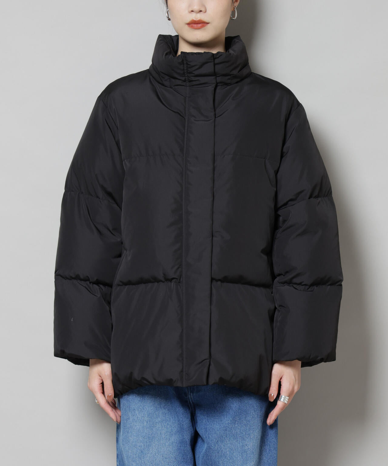 撥水加工 フード ショート ダウン コート