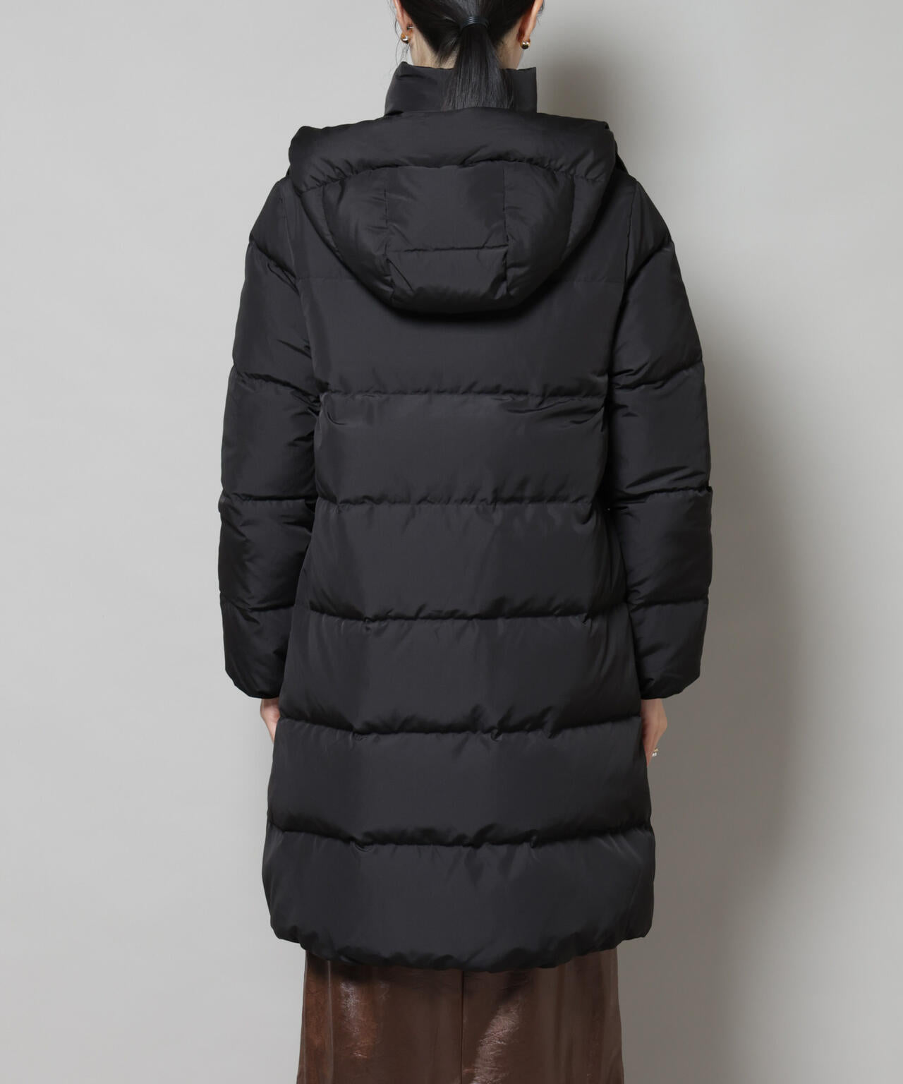 撥水加工 フードロングダウンコート 6735214307