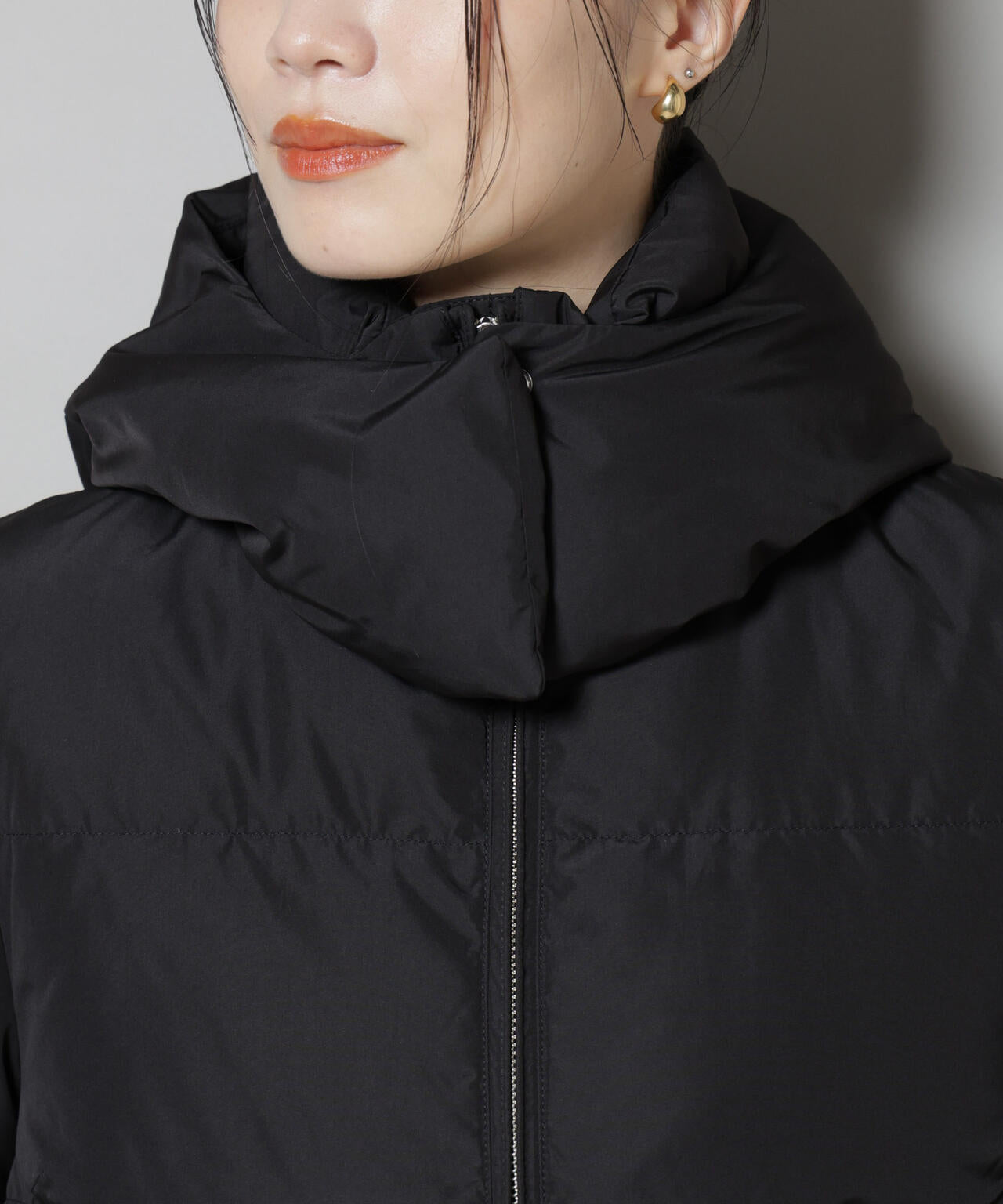 撥水加工 フードロングダウンコート 6735214307