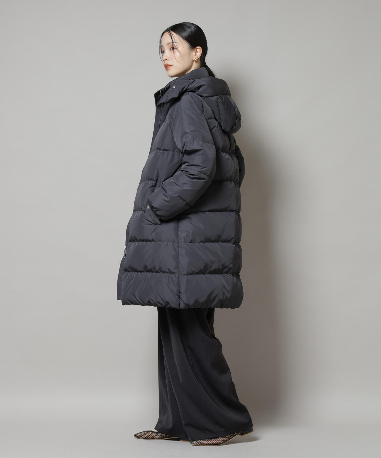 【新品未使用】ナノユニバース×河田ダウン/ハイブリッドダウンステンカラーコート 34to608-02734-01b.jpg