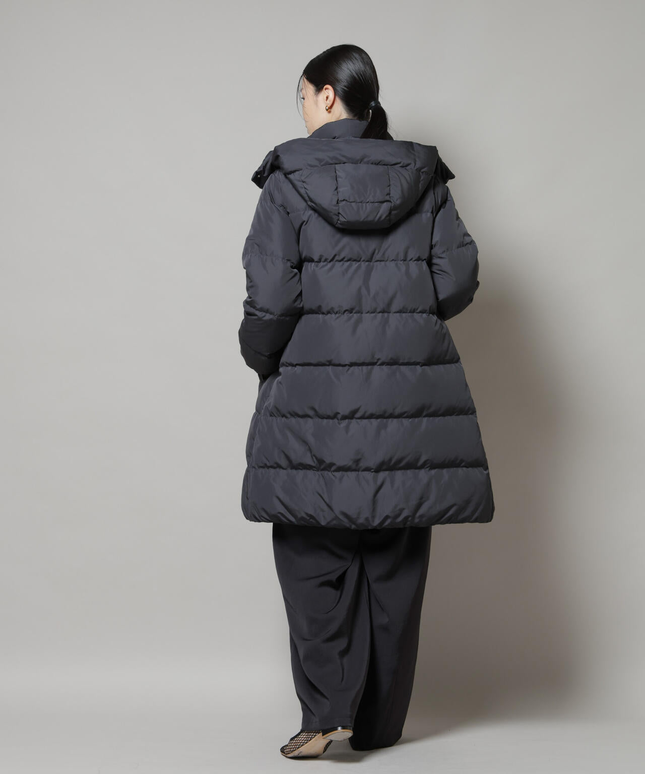 撥水加工 フードロングダウンコート 6735214307
