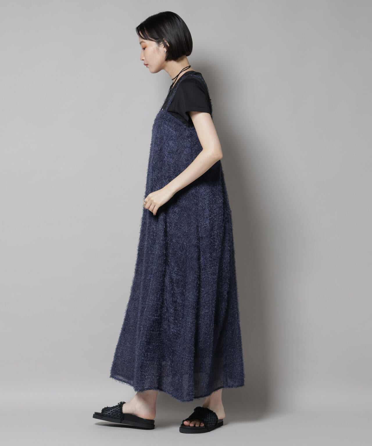 フリンジシフォンキャミソールワンピース(セットアップ可) 6735219302