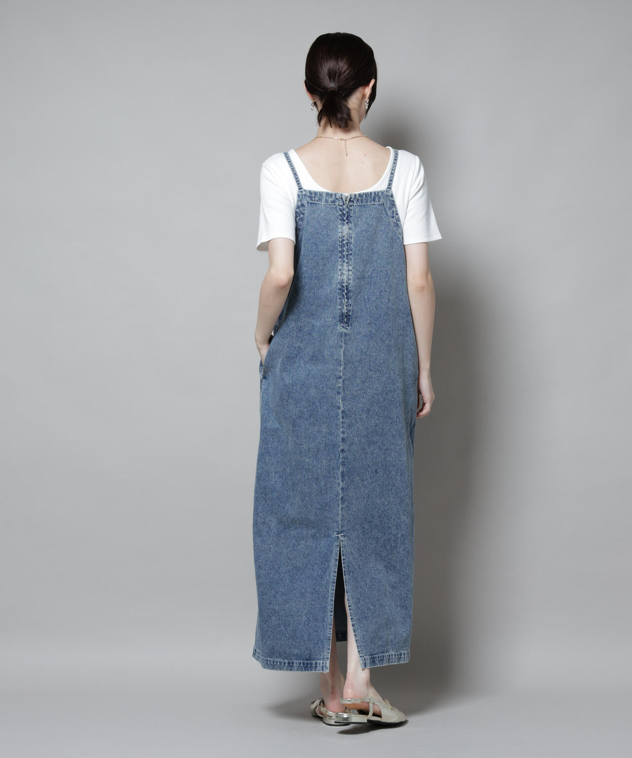 前後2wayデニムキャミソールワンピース 6735219314