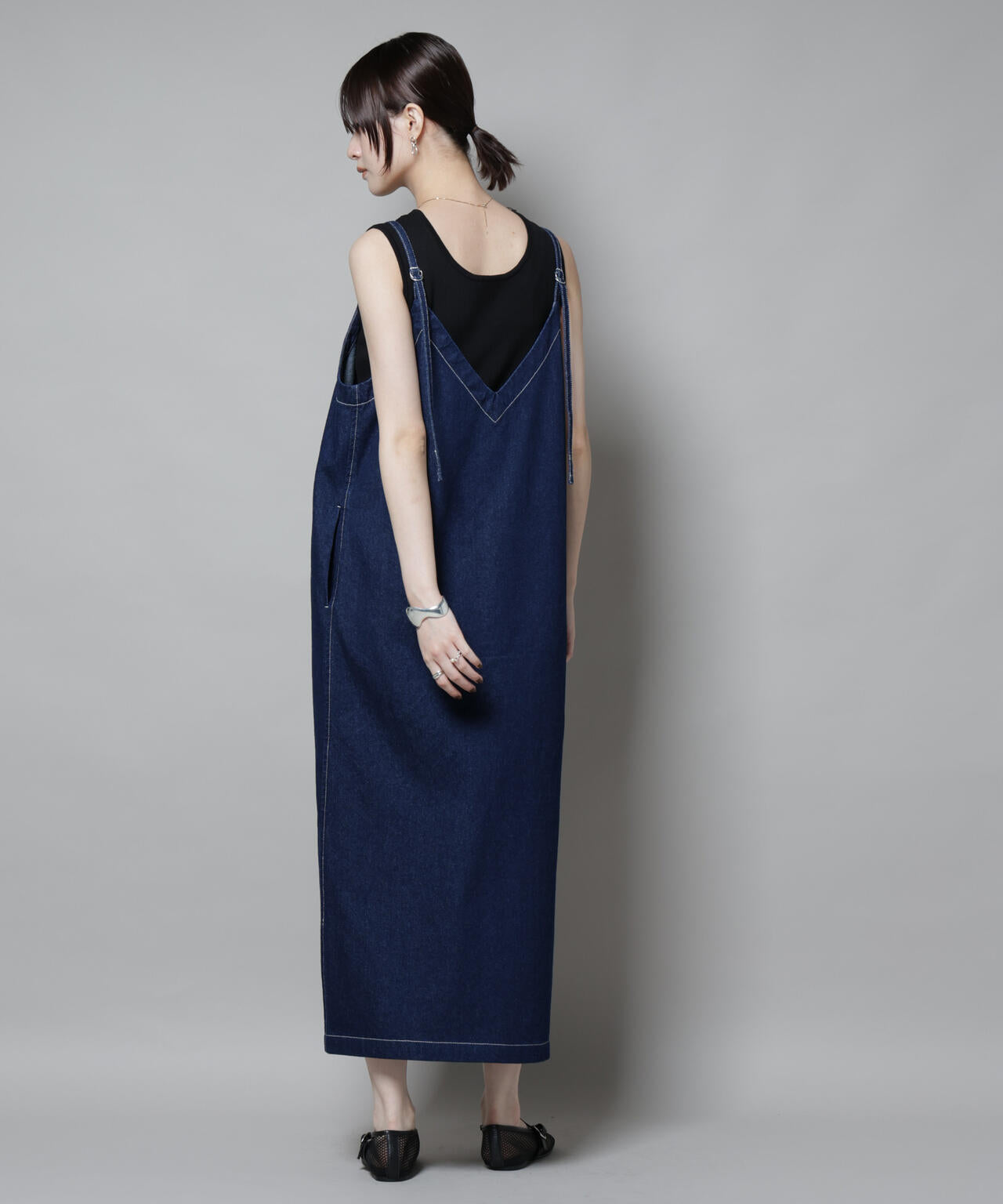 前後2wayデニムキャミソールワンピース 6735219314