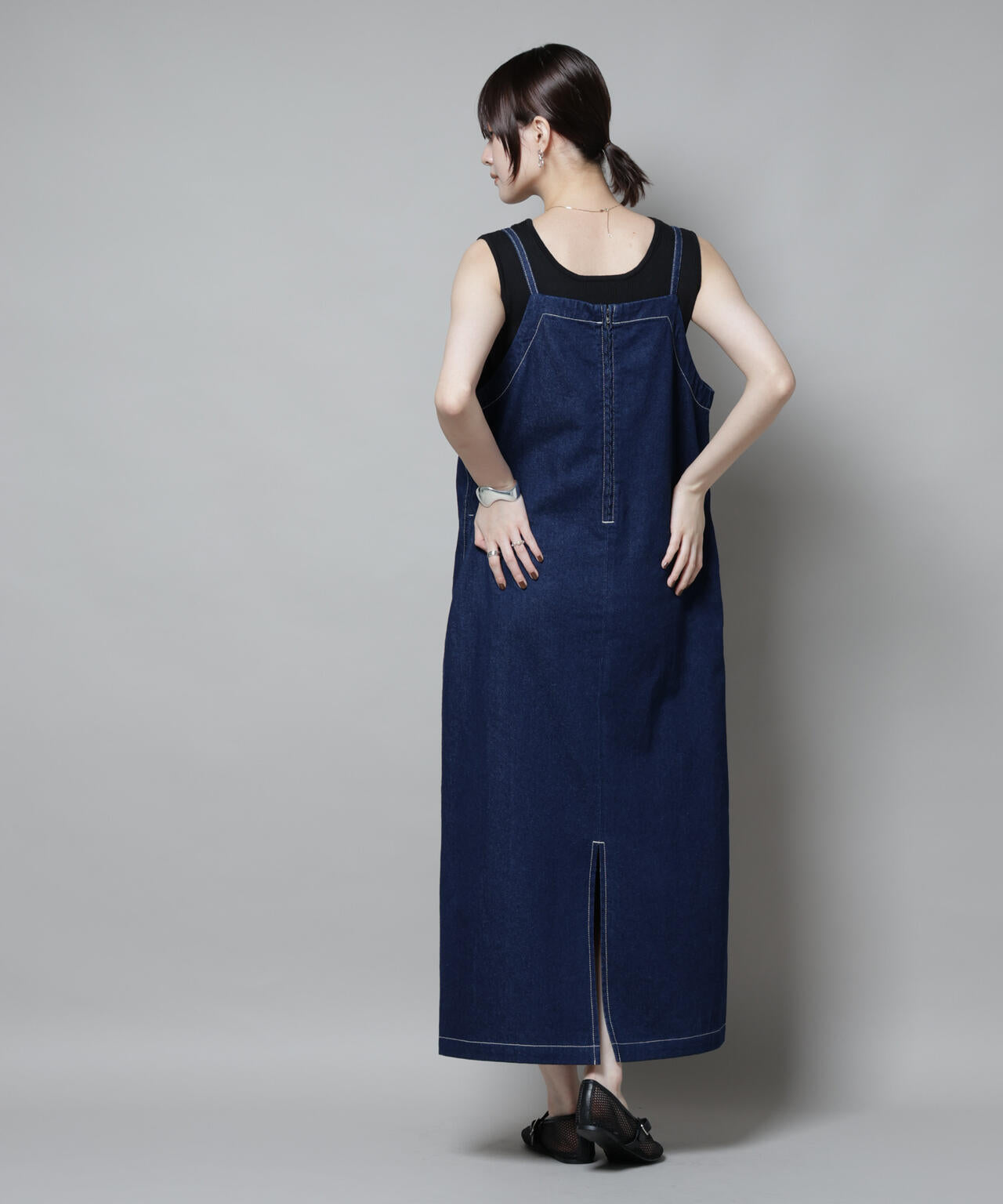 前後2wayデニムキャミソールワンピース 6735219314