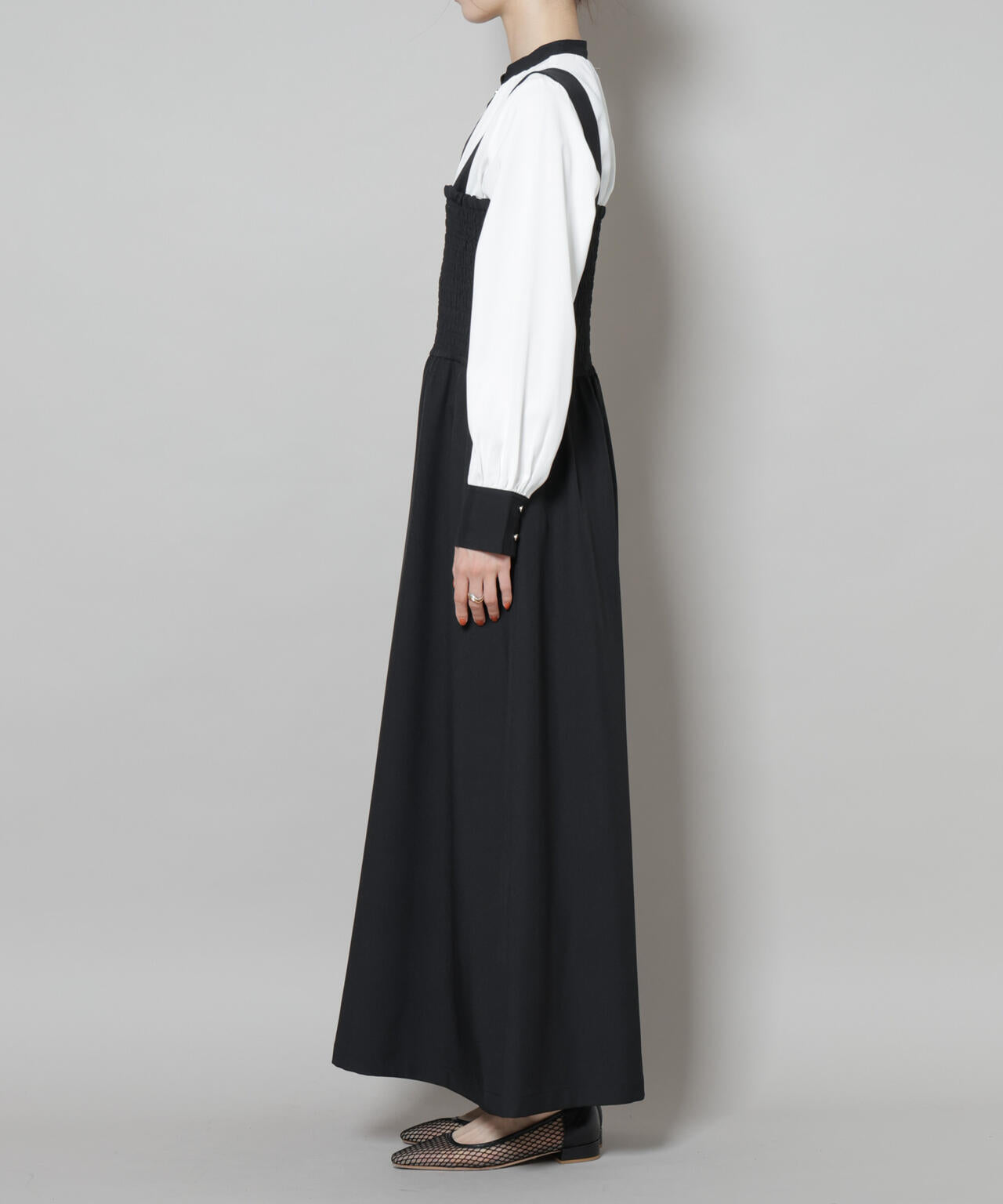 シャーリングサロペット 6735219317