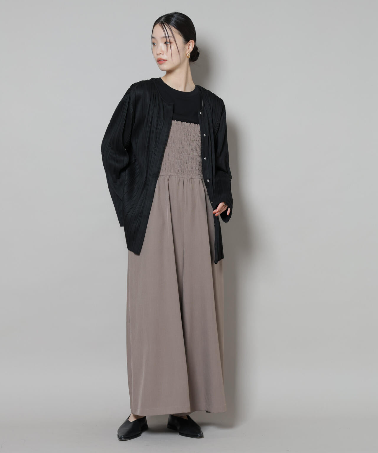 シャーリングサロペット 6735219317