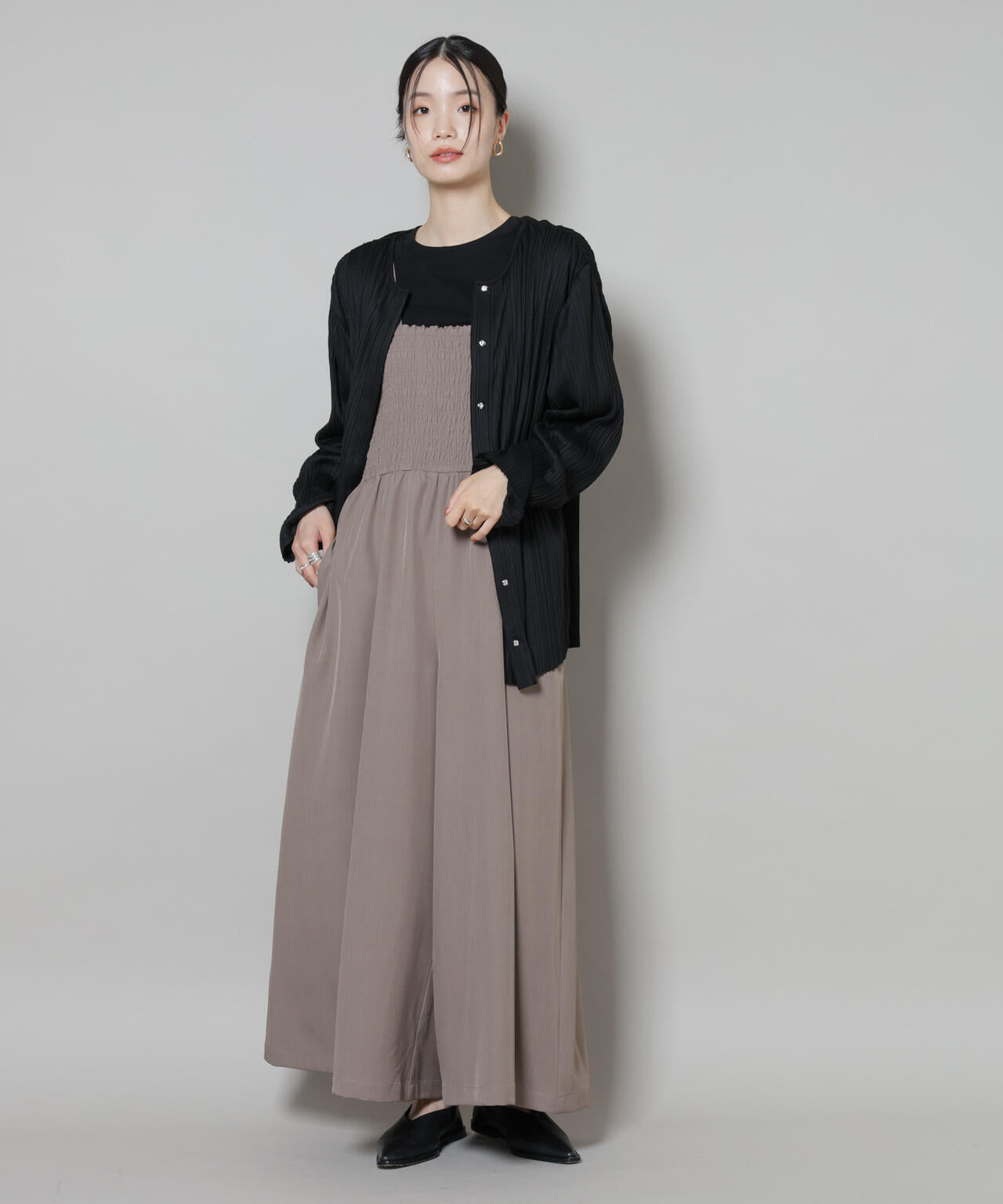 シャーリングサロペット 6735219317