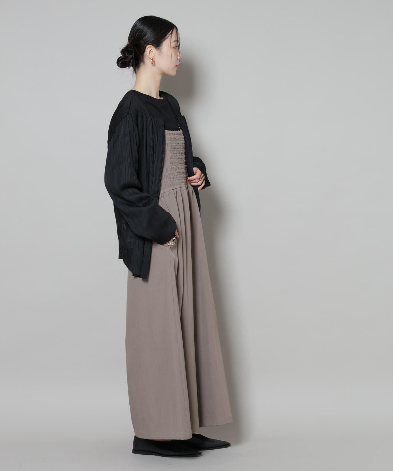 シャーリングサロペット 6735219317