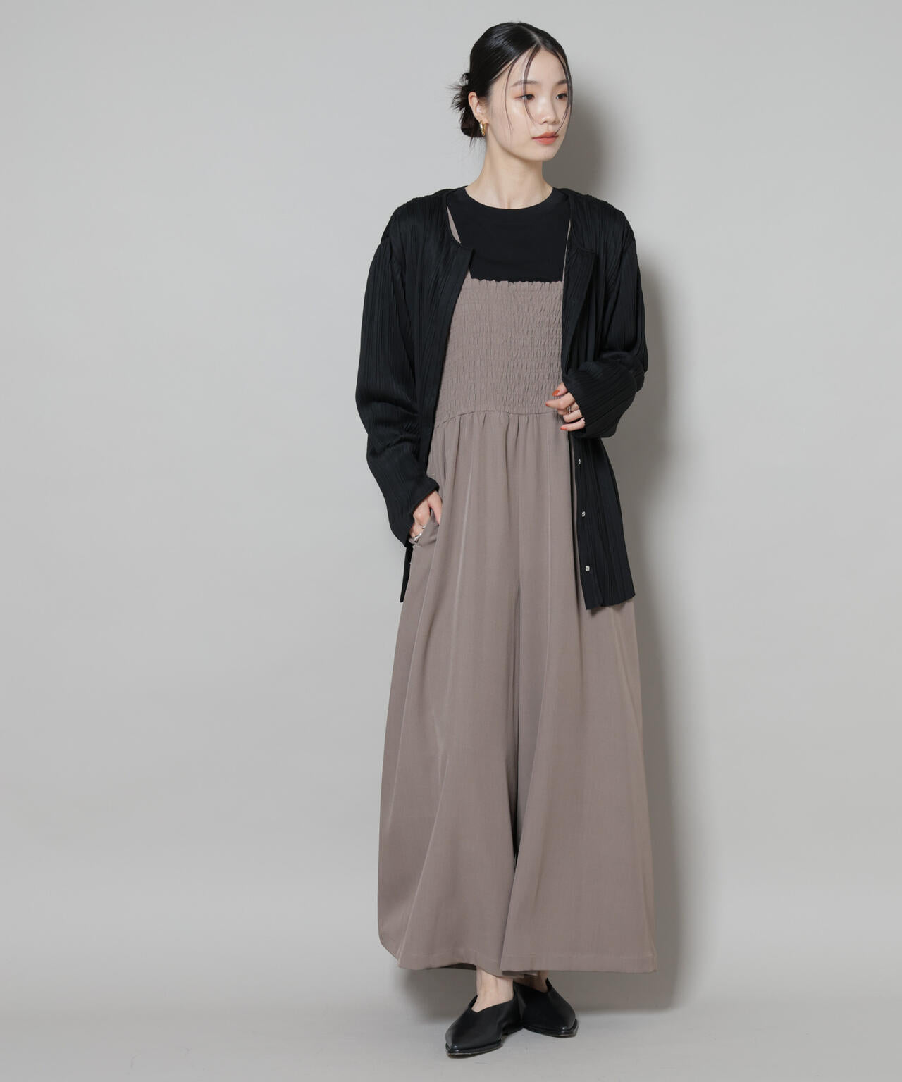 シャーリングサロペット 6735219317